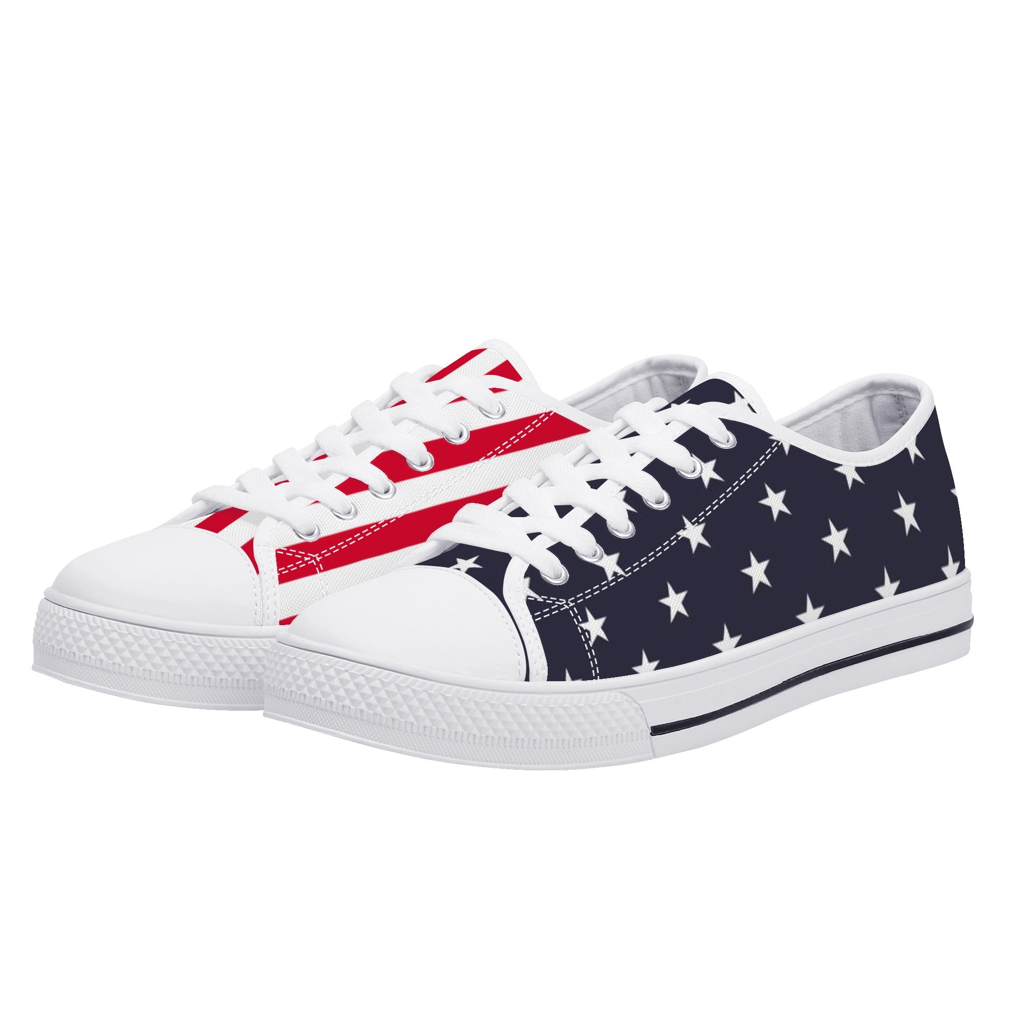 American Flag Women Shoes, Stars Stripes Red White Blue Patriotic USA –  Starcove Fashion