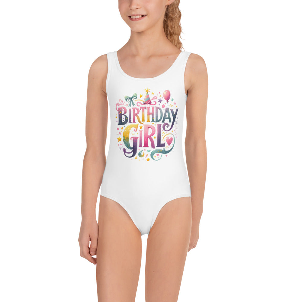 It's My Birthday Girls Swimsuit, Kids Bathing Suit Toddler