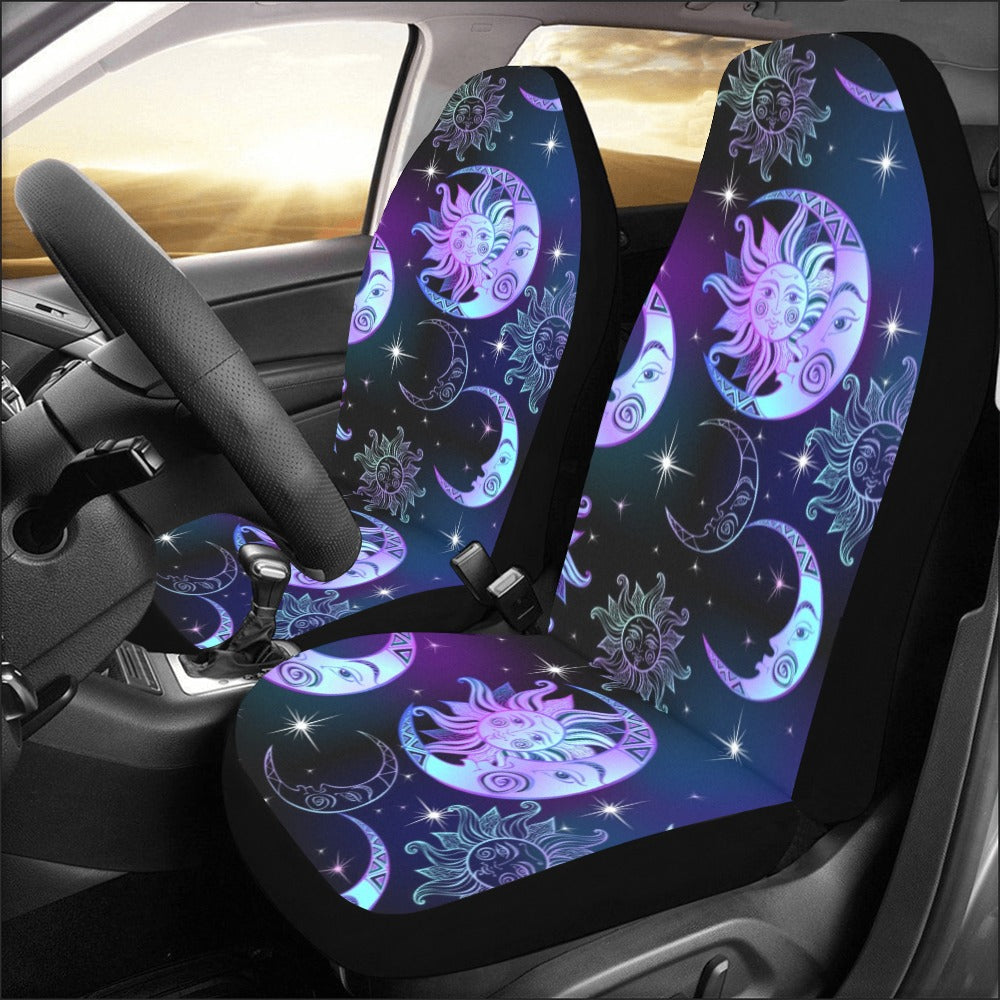 Sunflower Car Seat Covers Large Sun Flowers on Black Set of 2 Car  Accessories Country, Boho Seat Protectors Universal Fit for Car SUV 