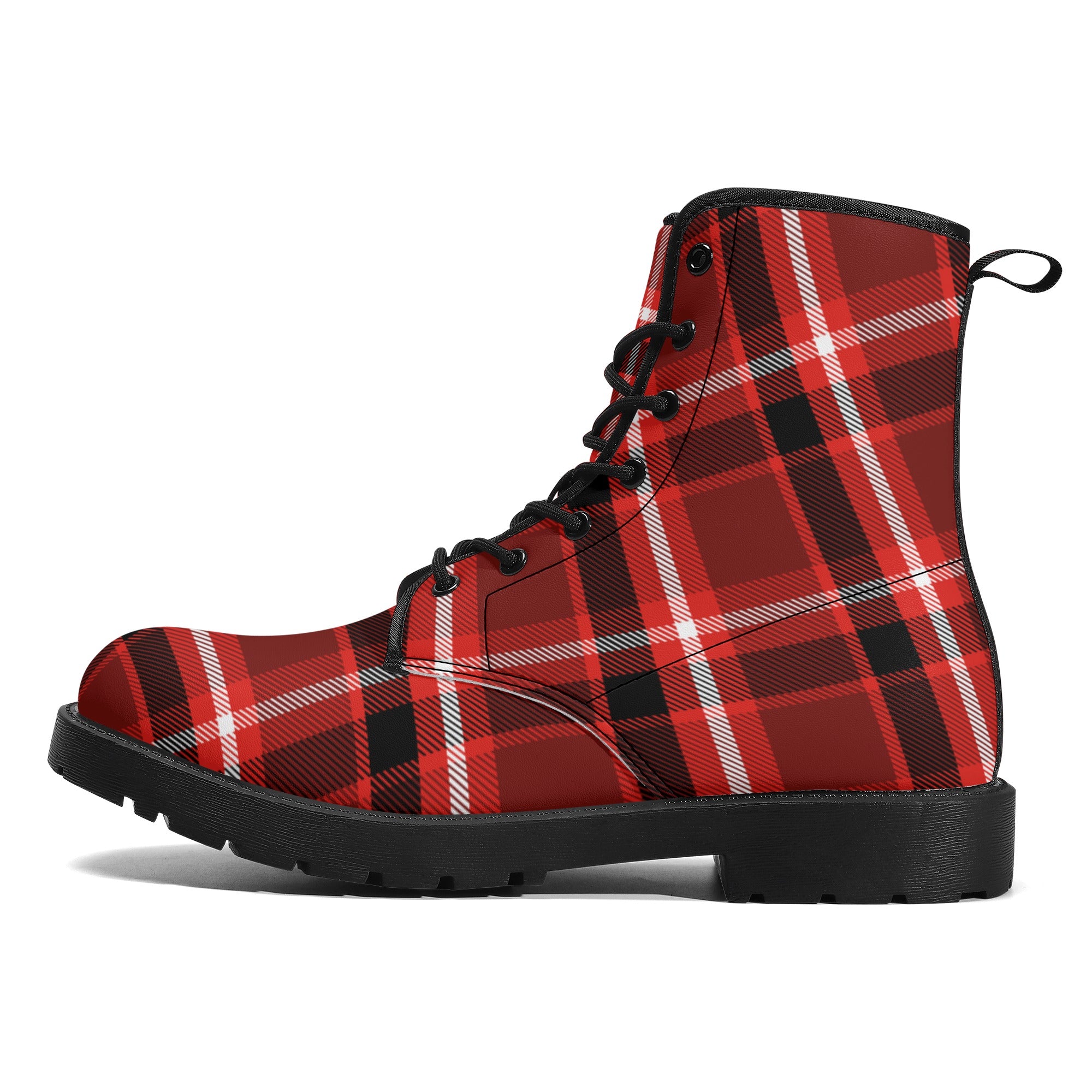 Tartan Plaid Martin Boots, hotsell Plaid Vegan Leather Boots, Women's Tartan Winter Boots, Hippie Vegan Leather Boots, Custom Design Martin Boots