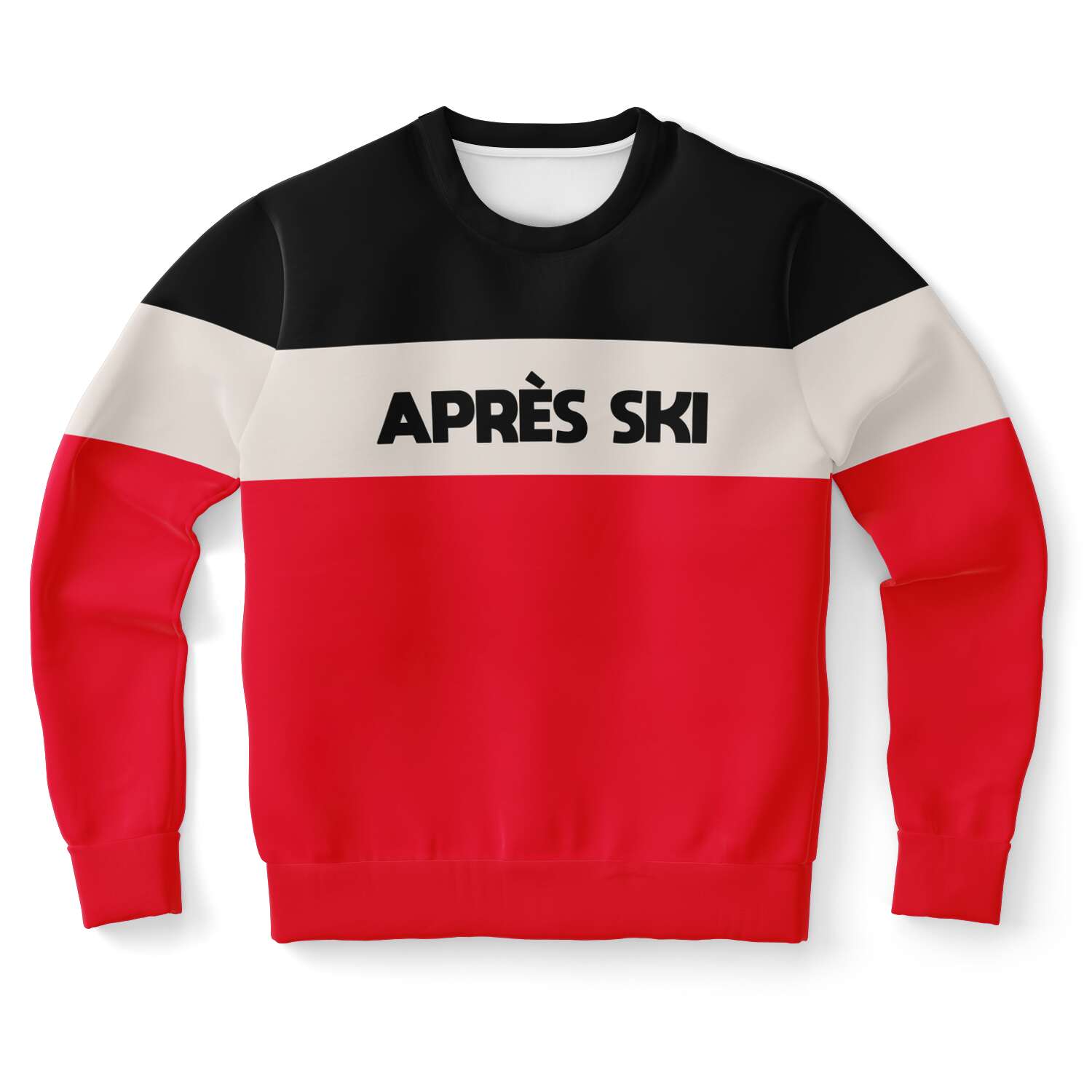 Kreunt jogger humor Apres Ski Sweatshirt, Women Men Black Red Color Block Skiing Skier Sno –  Starcove Fashion
