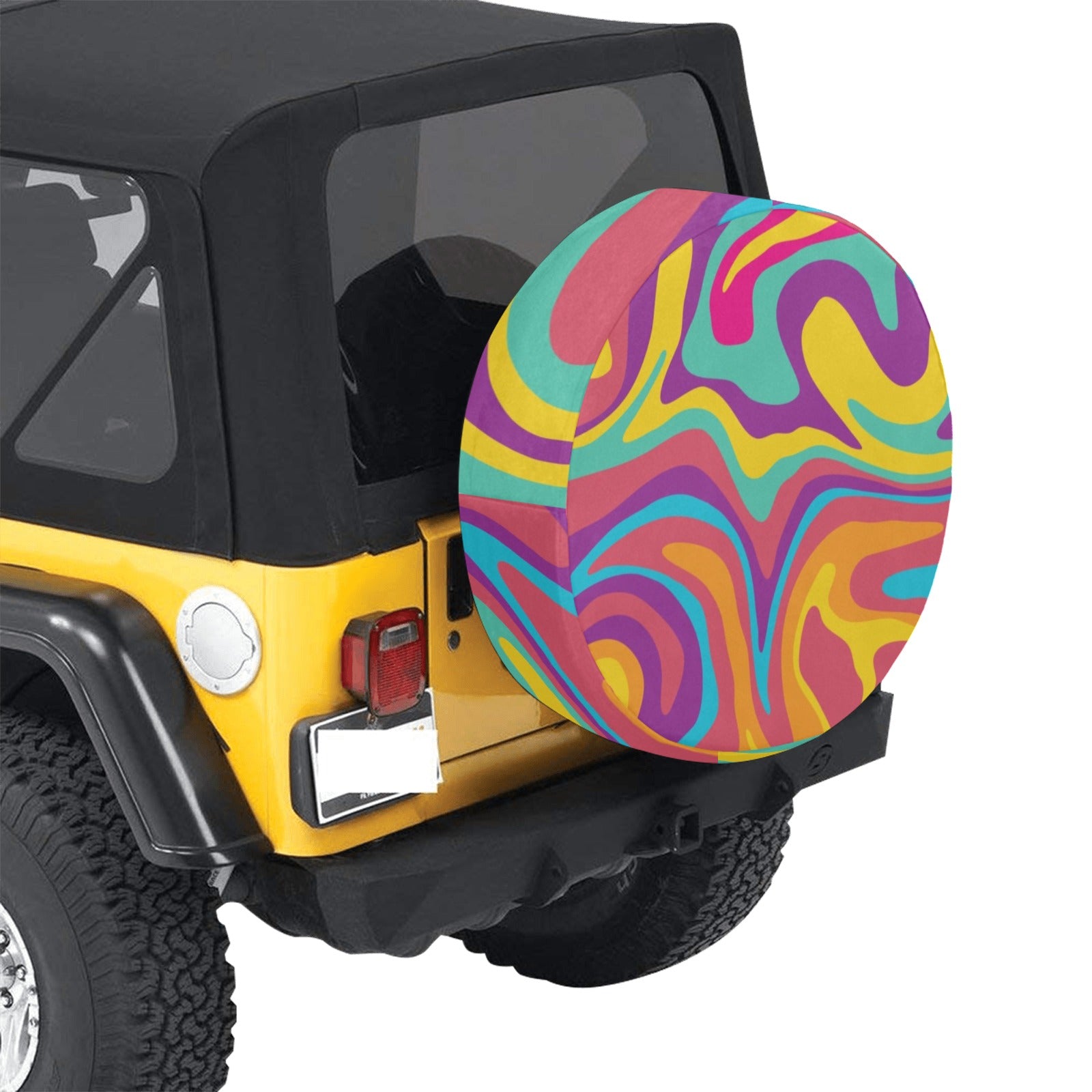 Groovy Tire Cover, Psychedelic Trippy Spare Wheel Cover Custom Unique –  Starcove Fashion