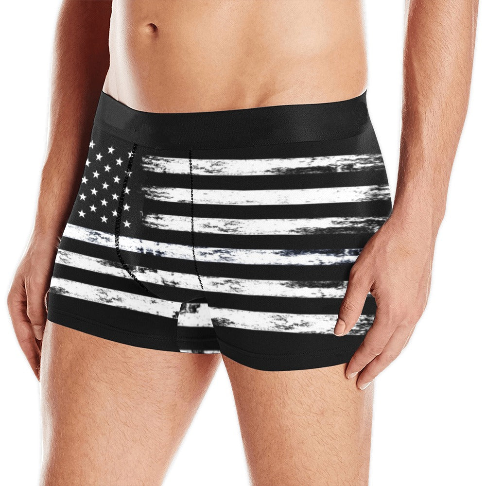 American Flag Men Boxer Briefs, USA Patriotic Distressed Him Print Und –  Starcove Fashion