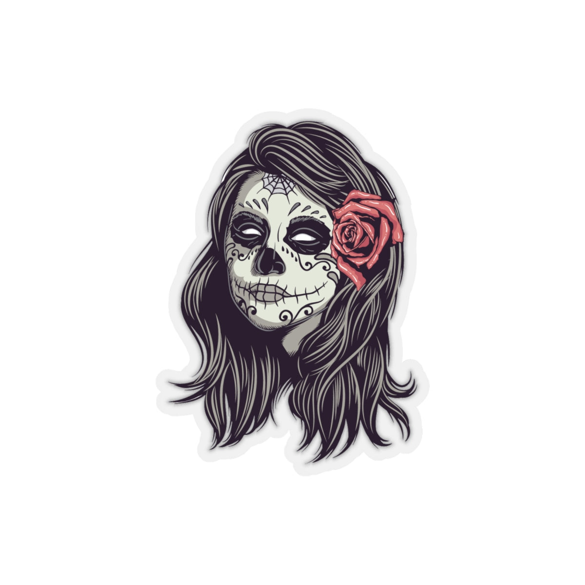 skull drawings with flowers tumblr