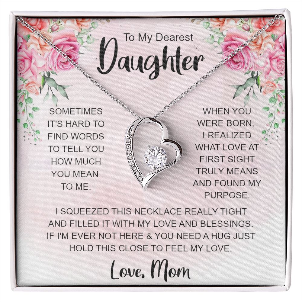 To My Mother Gift Forever Love Necklace Message Card Gift from