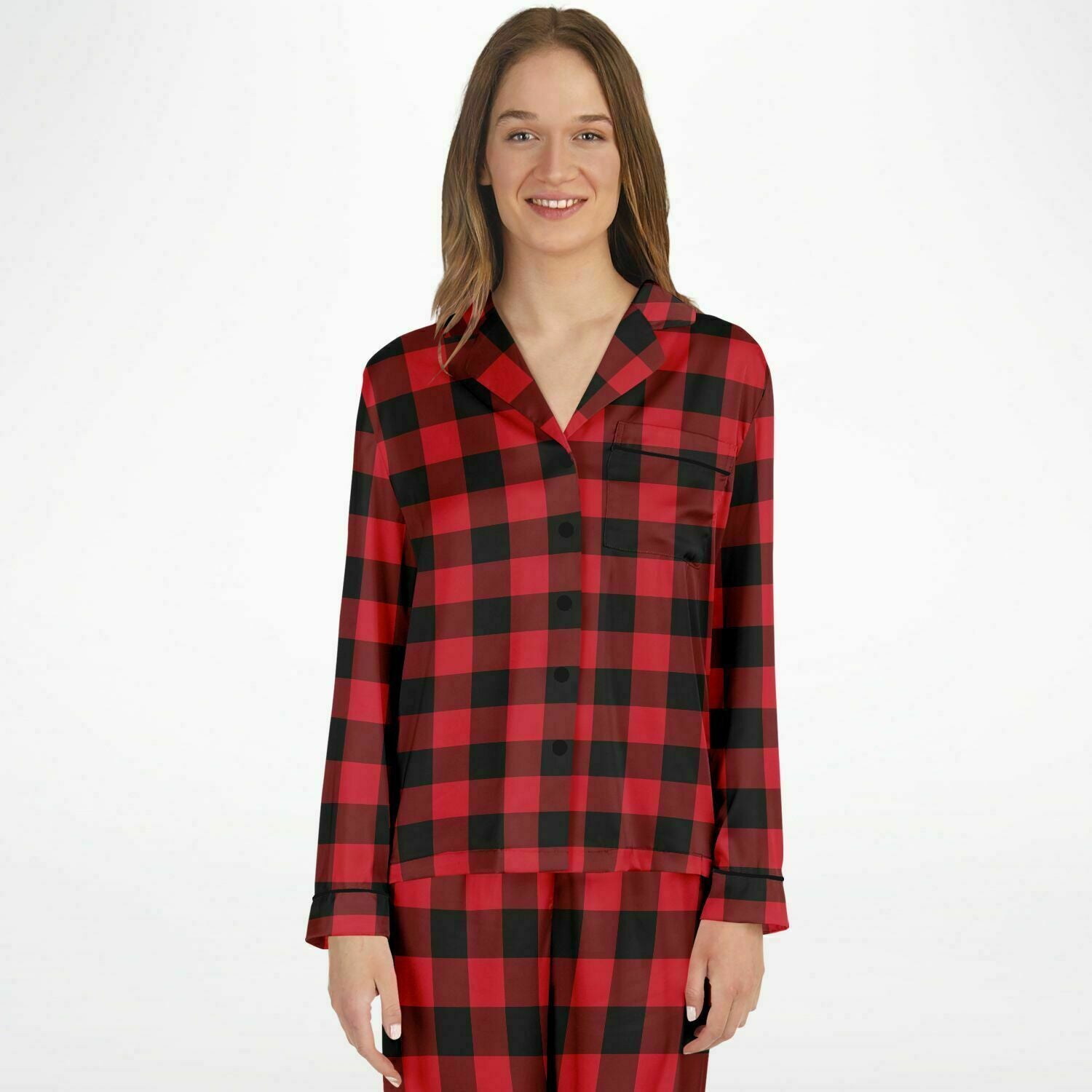 Plaid Pajamas - Red/plaid - Ladies