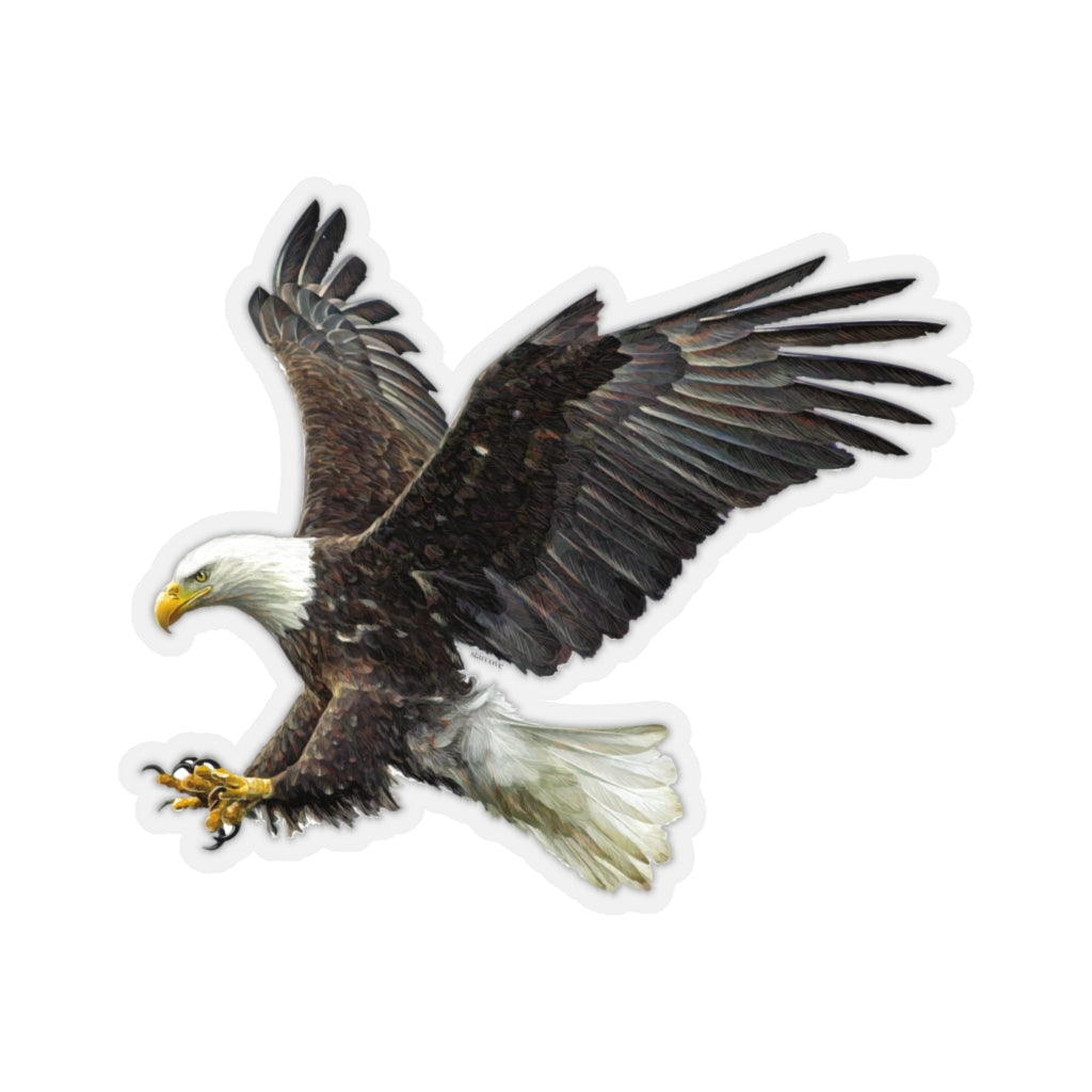 American Bald Eagle Head Vinyl Sticker Decal For Car Van Window Laptop  100x81mm