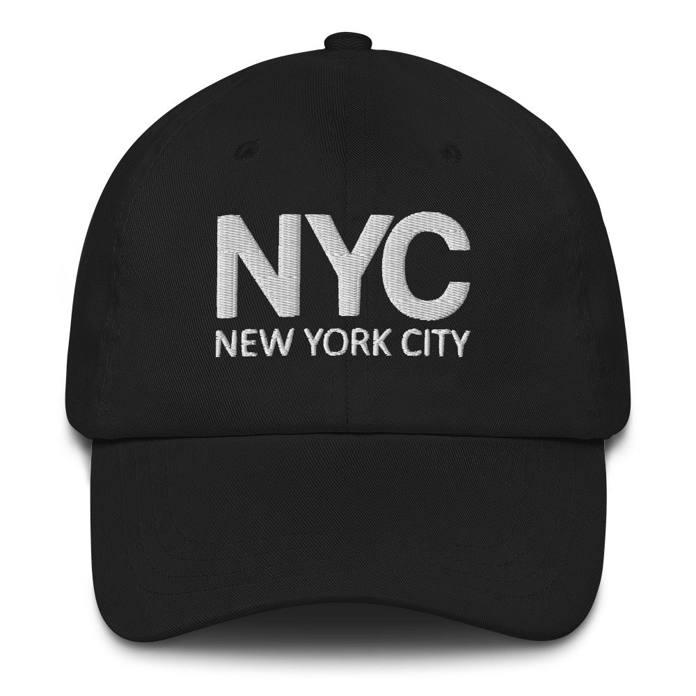 NYC New York City Baseball Dad Hat Cap, NY Mom Trucker Men Women Embroidery Embroidered Hat Gift Black
