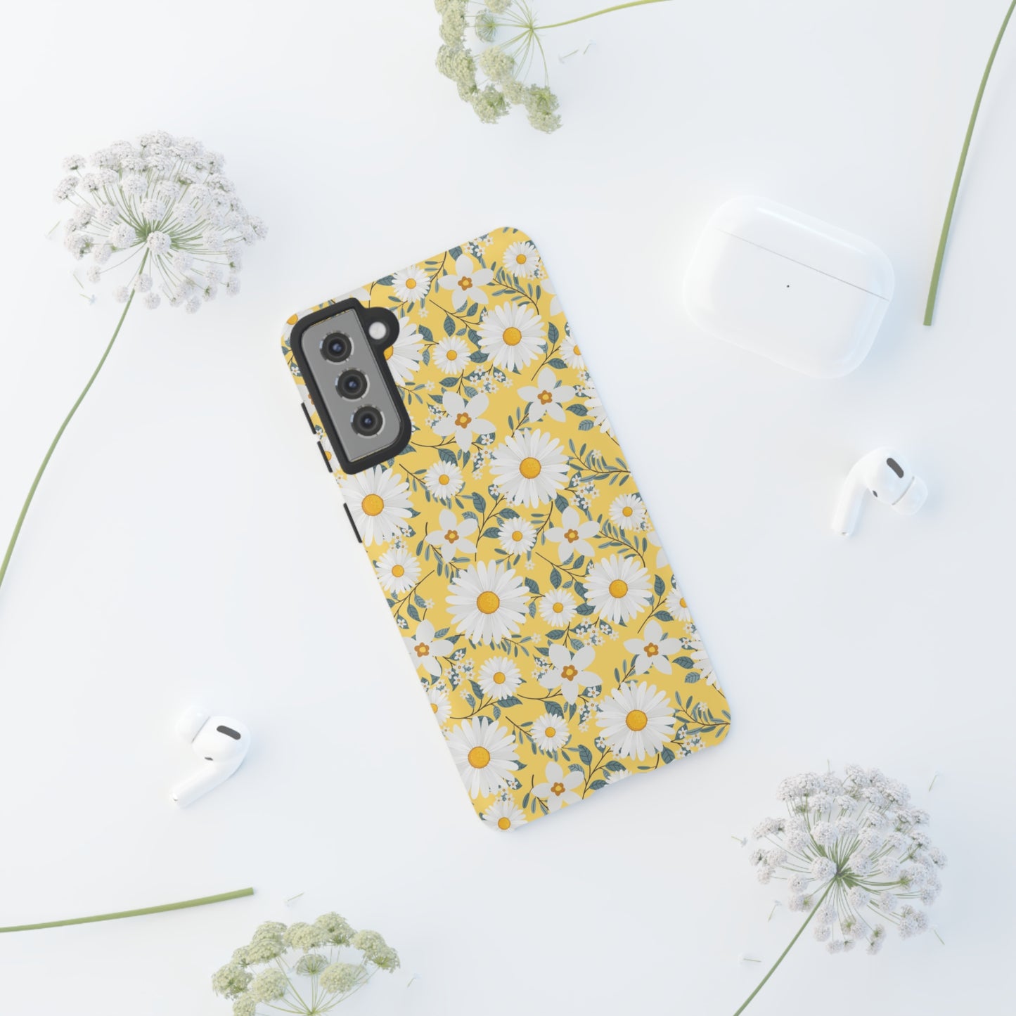 Daisy Iphone 14 13 12 Pro Case, Yellow Flowers Floral Cute Aesthetic Tough Cases 11 8 Plus X XR XS Max Pixel Galaxy S23 s22 Phone Starcove Fashion