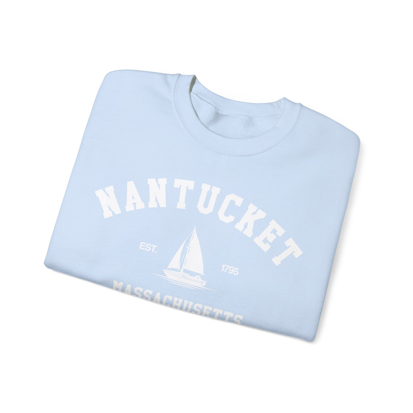 Nantucket Sweatshirt, Vintage Massachusetts MA Sailing Boating Sailboat Beach Town Graphic Crewneck Sweater Jumper Pullover Men Women