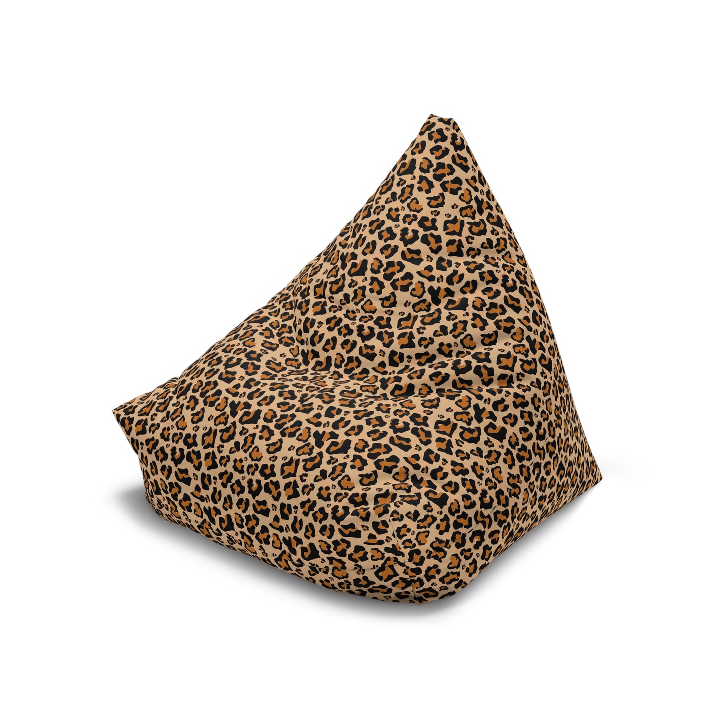 Leopard Print Bean Bag Chair Cover, Animal Cheetah Pattern Washable Furniture Small Large Adult Kids Sofa Dorm Unfilled Sack