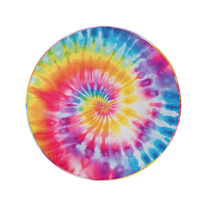 Rainbow Tie Dye Spare Tire Cover With Backup Camera Hole, Unique Back Rear Extra Wheel Car Auto Men Women RV Trailer Campers Unique Cute