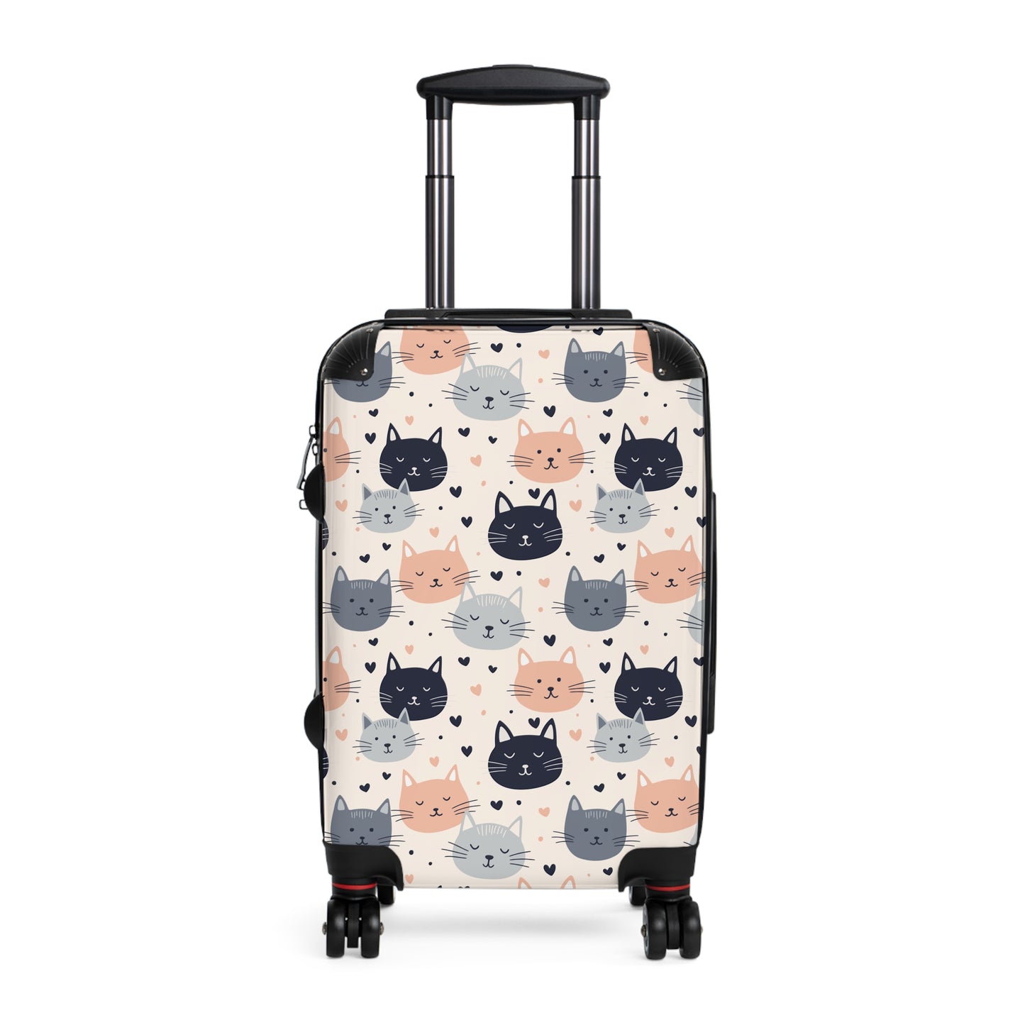 Suitcase Luggage With Cats On It, Kittens Cute Art Carry On 4 Wheels Cabin Travel Small Large Set Rolling Spinner Lock Hard Shell Case