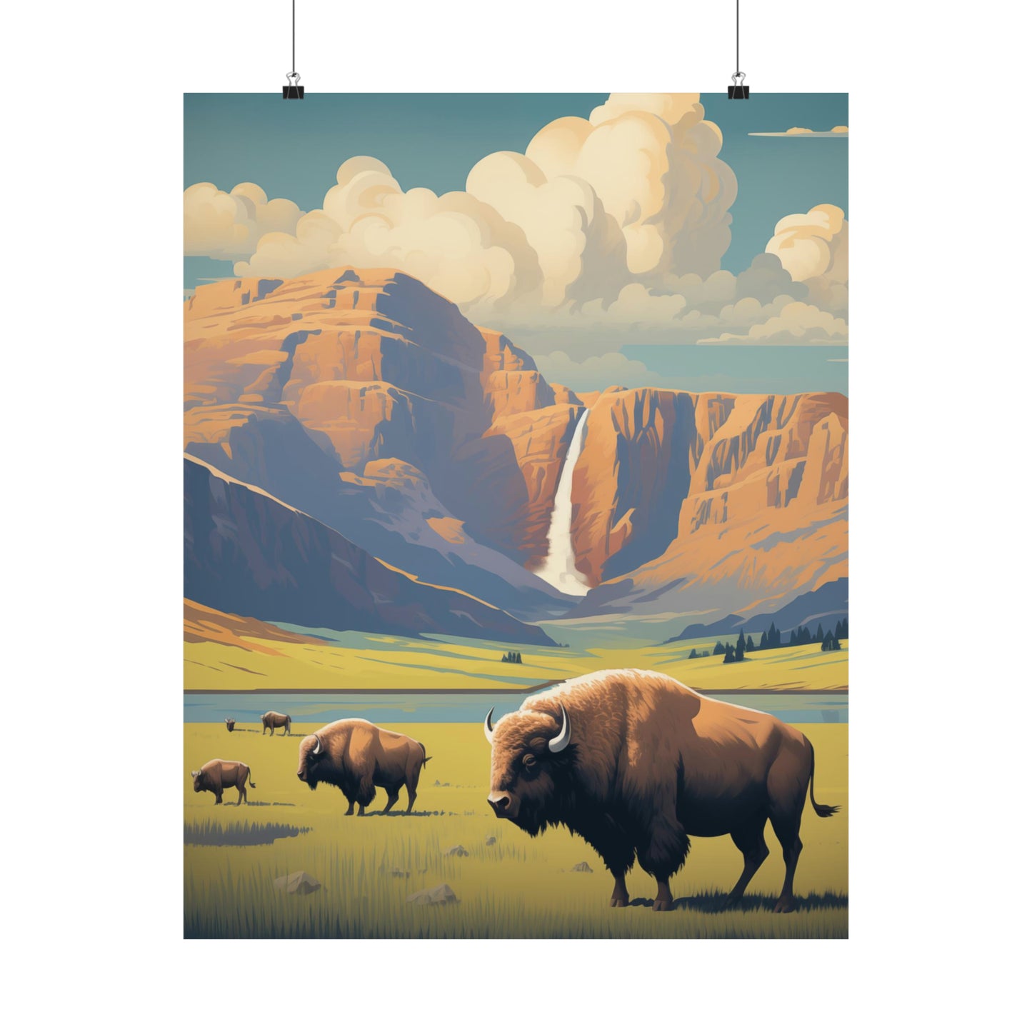 Winter Buffalo x Yellowstone Decor Wall Mural