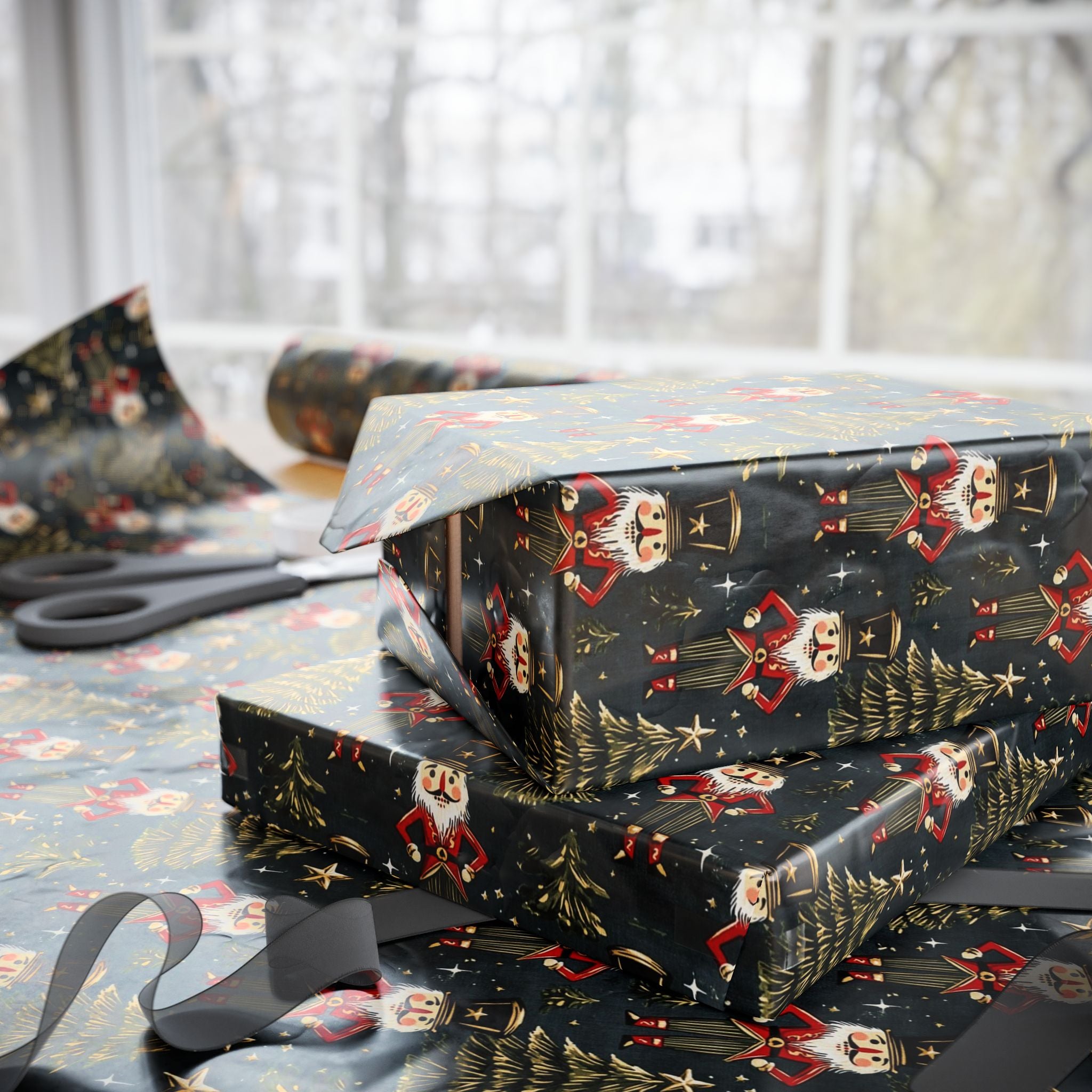 Vintage Wondrous Giftwrap by Kaycrest outlets Christmas Tree Present Wrapping Paper