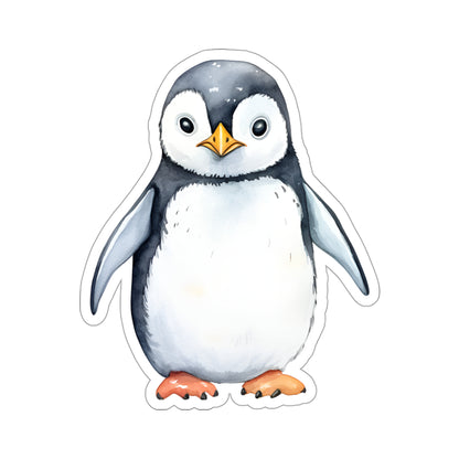 Cute Watercolor Penguin in a Winter Hat Clip Art, Penguin Watercolor JPG,  Watercolor Animals Clip Art, Cute Watercolor Animals JPG -  Israel