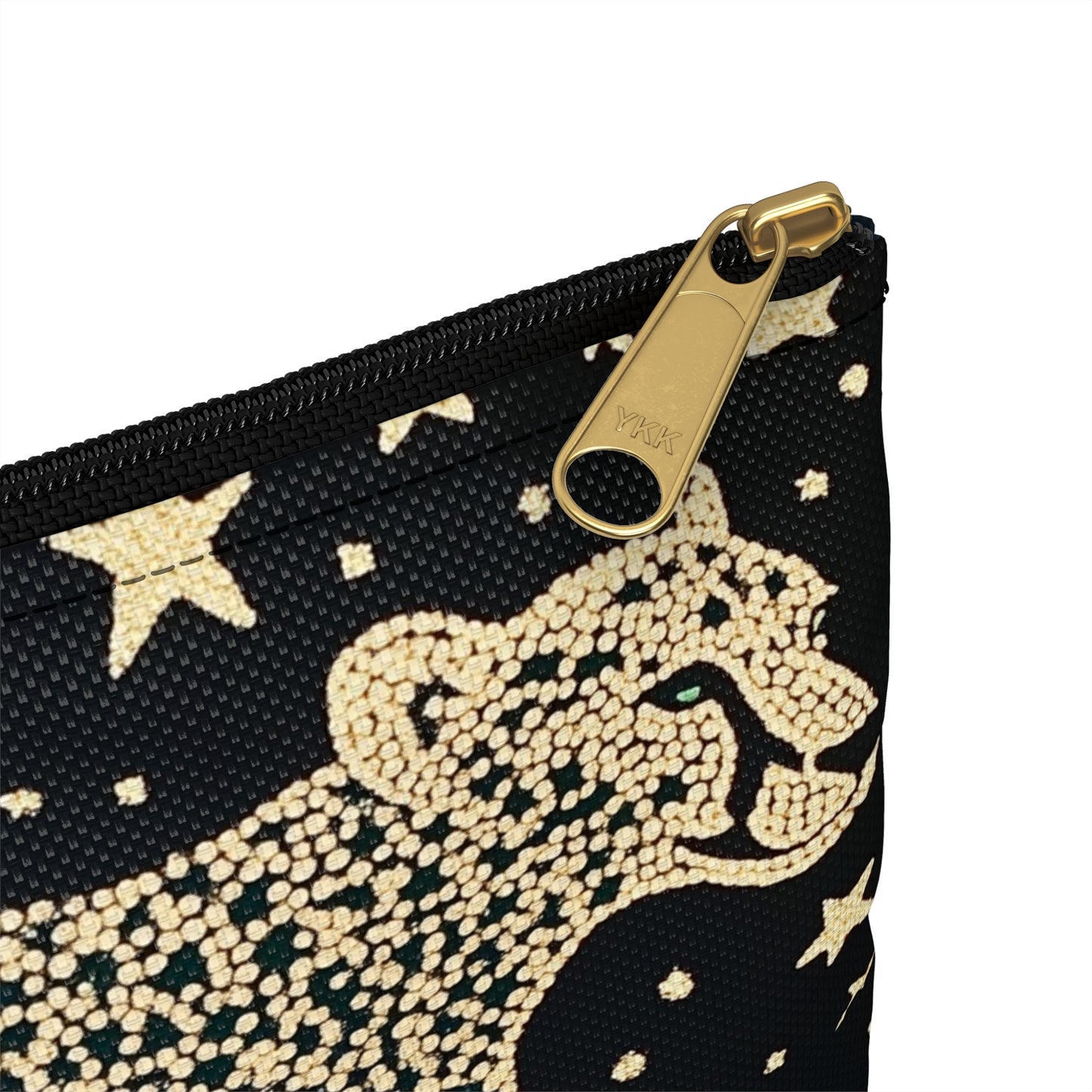 Cheetah Print Zipper Pouch, Leopard Stars Green Blue Cute Makeup Wash Bags Toiletries Cosmetic Organizer Gifts Women Coin Accessory Purse