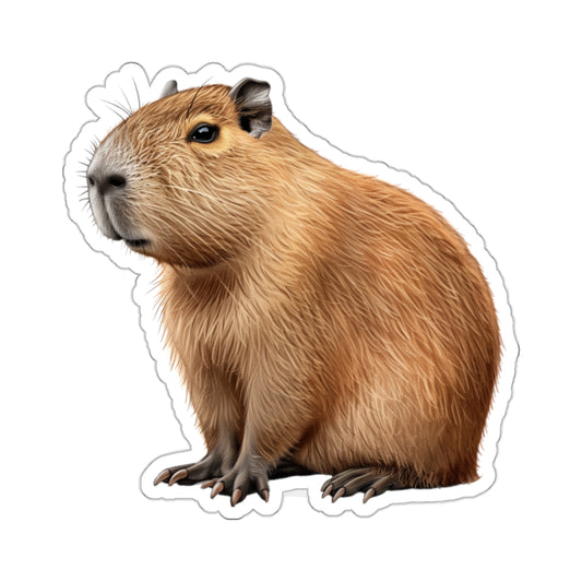 Capybara Sticker Decal, Animal Art Vinyl Laptop Cute Waterbottle Tumbler Car Waterproof Bumper Clear Aesthetic Die Cut Wall