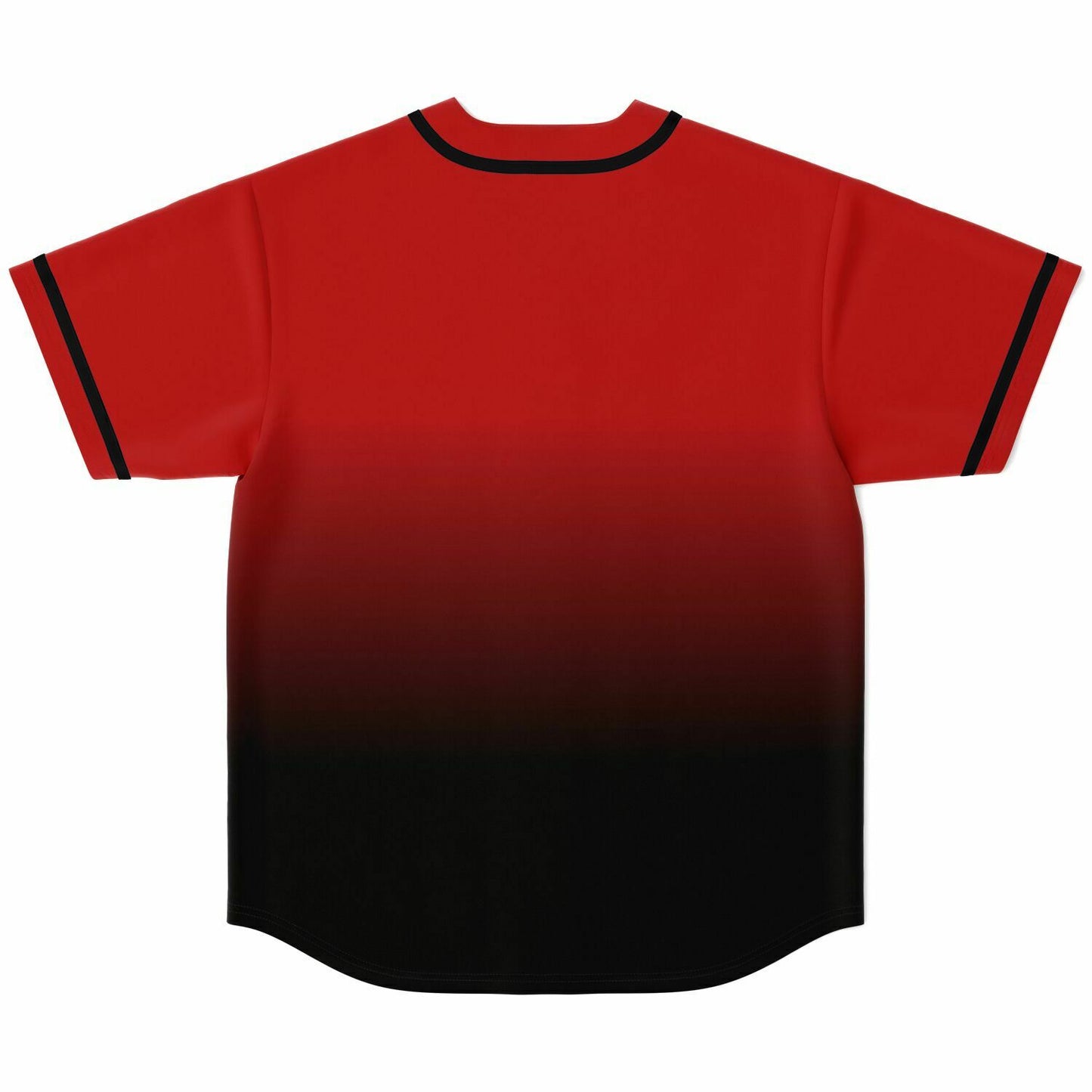 Black Red Ombre Baseball Jersey Shirt, Gradient Tie Dye Men Women Unisex Vintage Season Coach Player Moisture Wicking Designer Tshirt