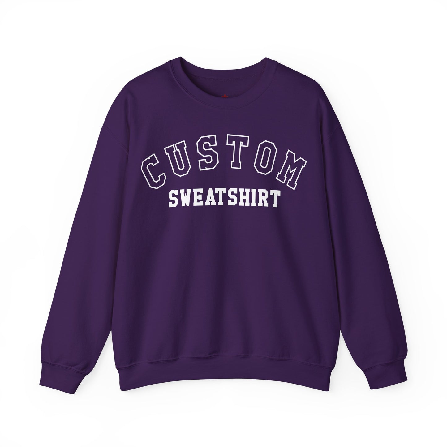 Custom Sweatshirt, Personalized Text Quote College Crewneck Fleece Cotton Sweater Jumper Pullover Men Women Adult Designer Top