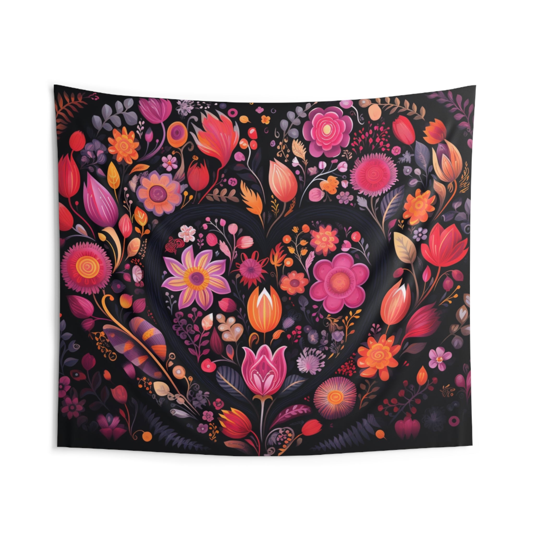 Pink cheap floral tapestry