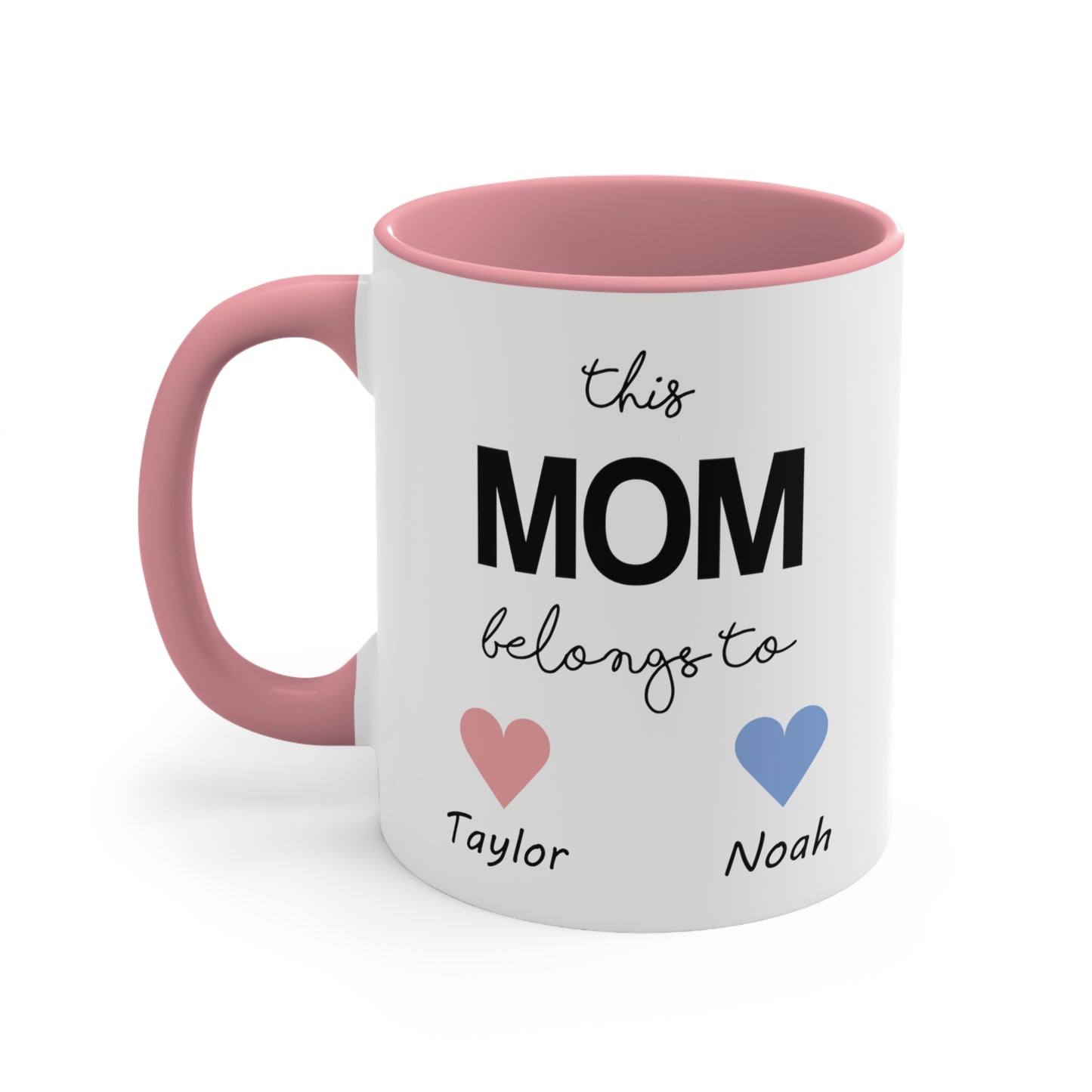 Mother's Day Mug, Personalized Custom this Mom Belongs to Mama Mummy Gift From Kids Names Grandma Birthday Present Coffee Cup