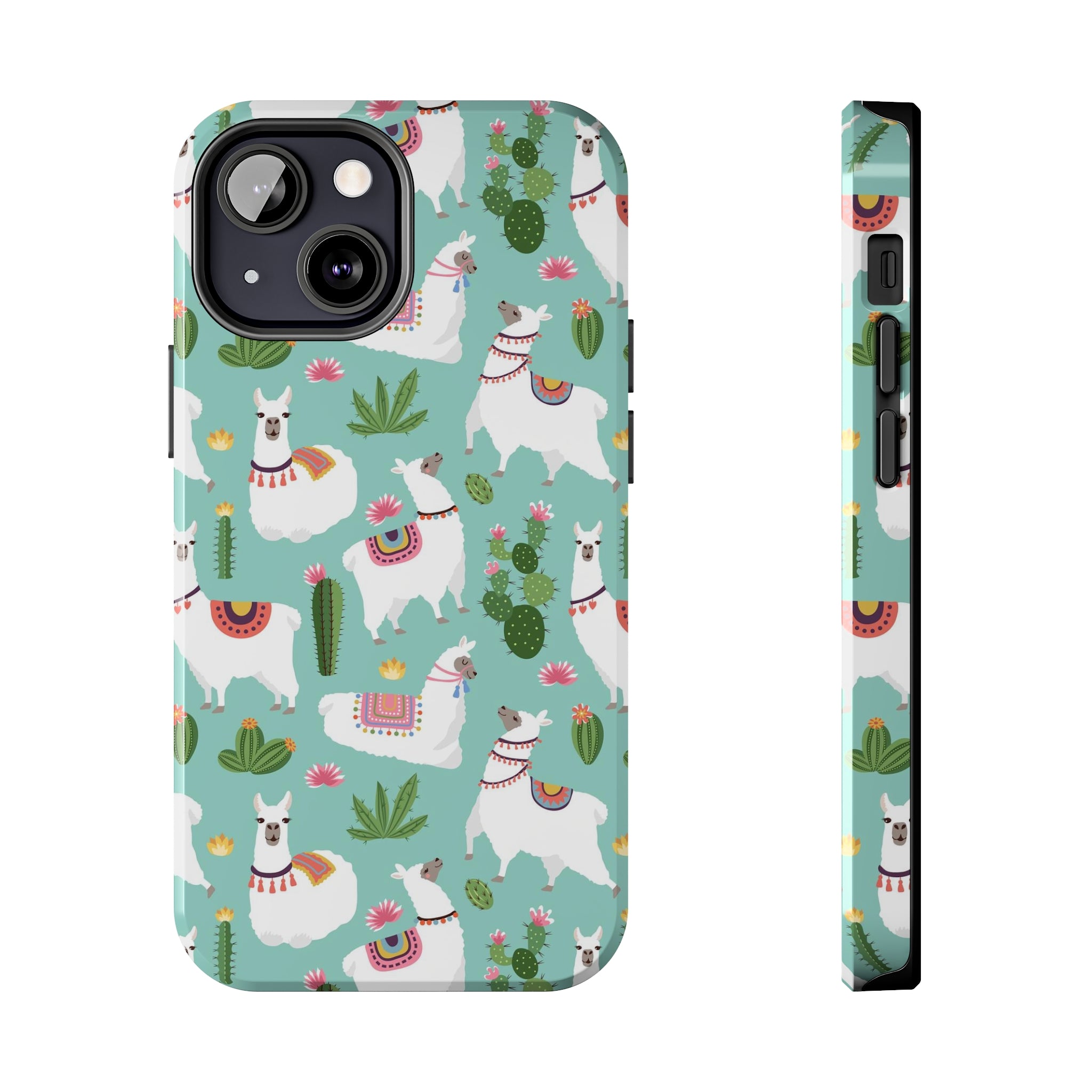 Alpaca Cactus Tough Phone Case LLama iPhone 14 13 Pro Max 12 11 X