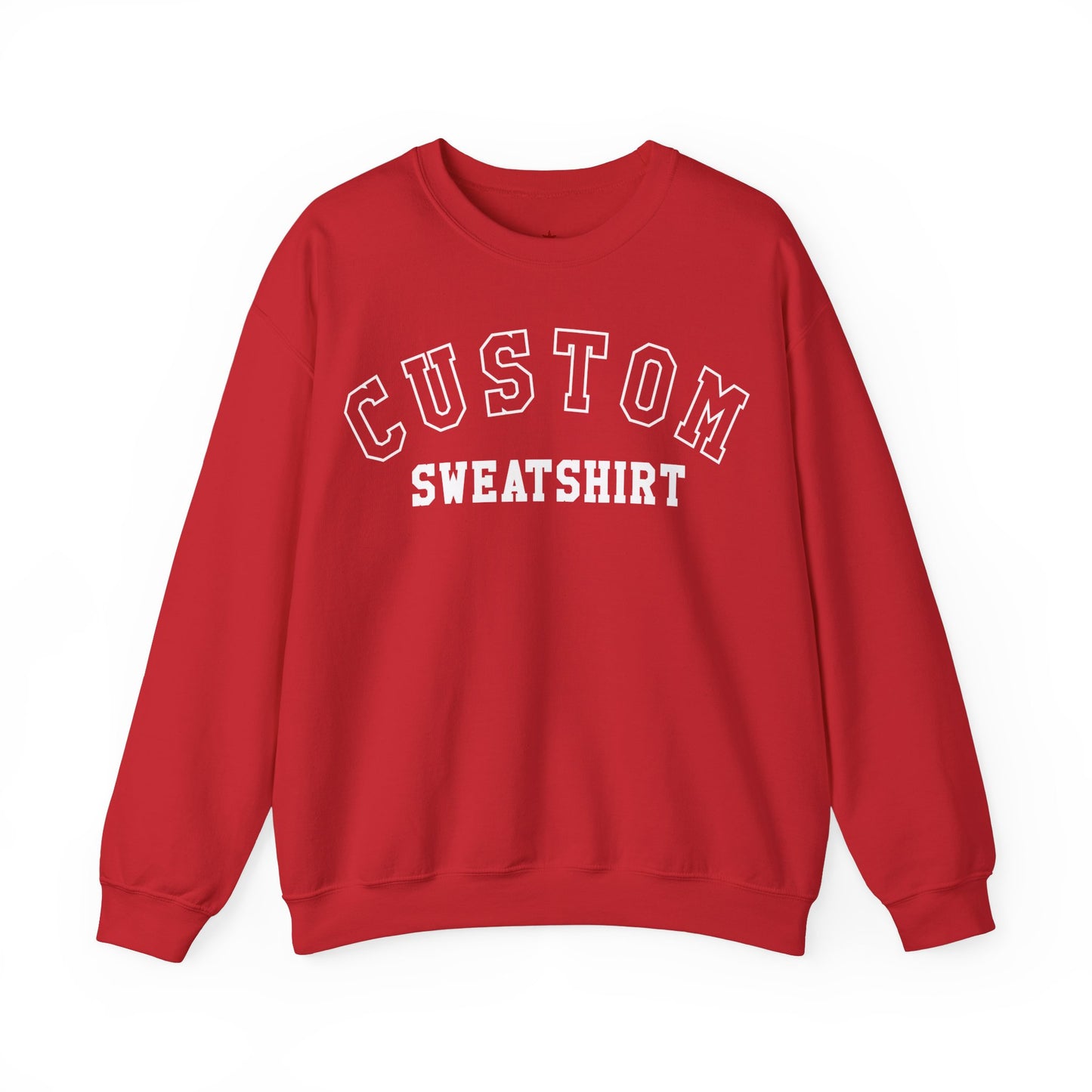 Custom Sweatshirt, Personalized Text Quote College Crewneck Fleece Cotton Sweater Jumper Pullover Men Women Adult Designer Top