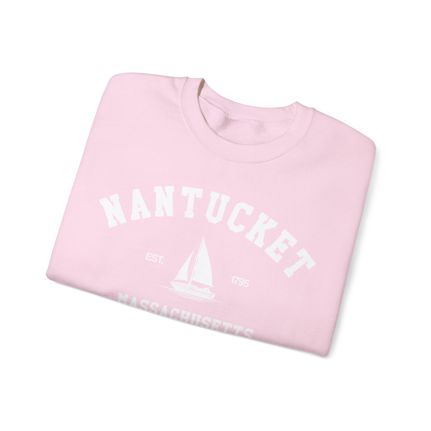 Nantucket Sweatshirt, Vintage Massachusetts MA Sailing Boating Sailboat Beach Town Graphic Crewneck Sweater Jumper Pullover Men Women