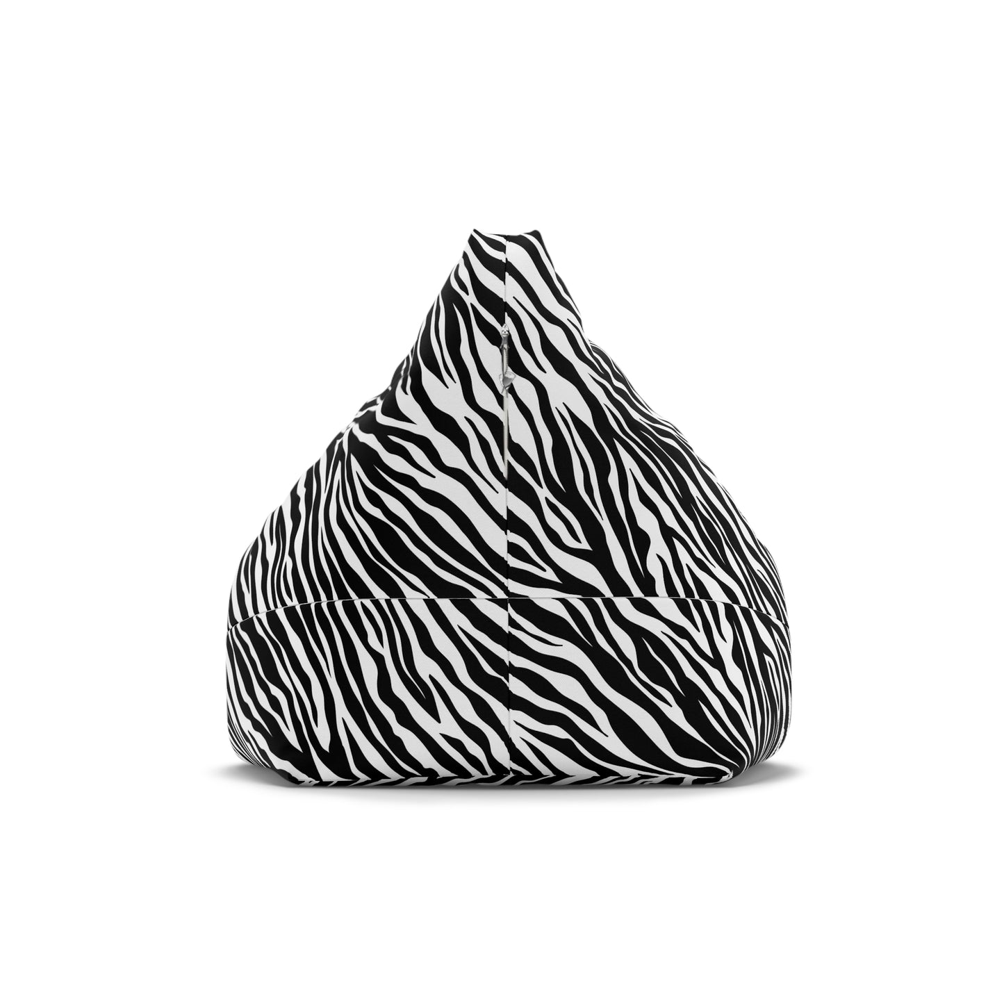 Zebra Black White Bean Bag Chair Cover, Animal Print Washable Furniture Small Large Adult Kids Sofa Apartment Dorm Decor Unfilled Sack