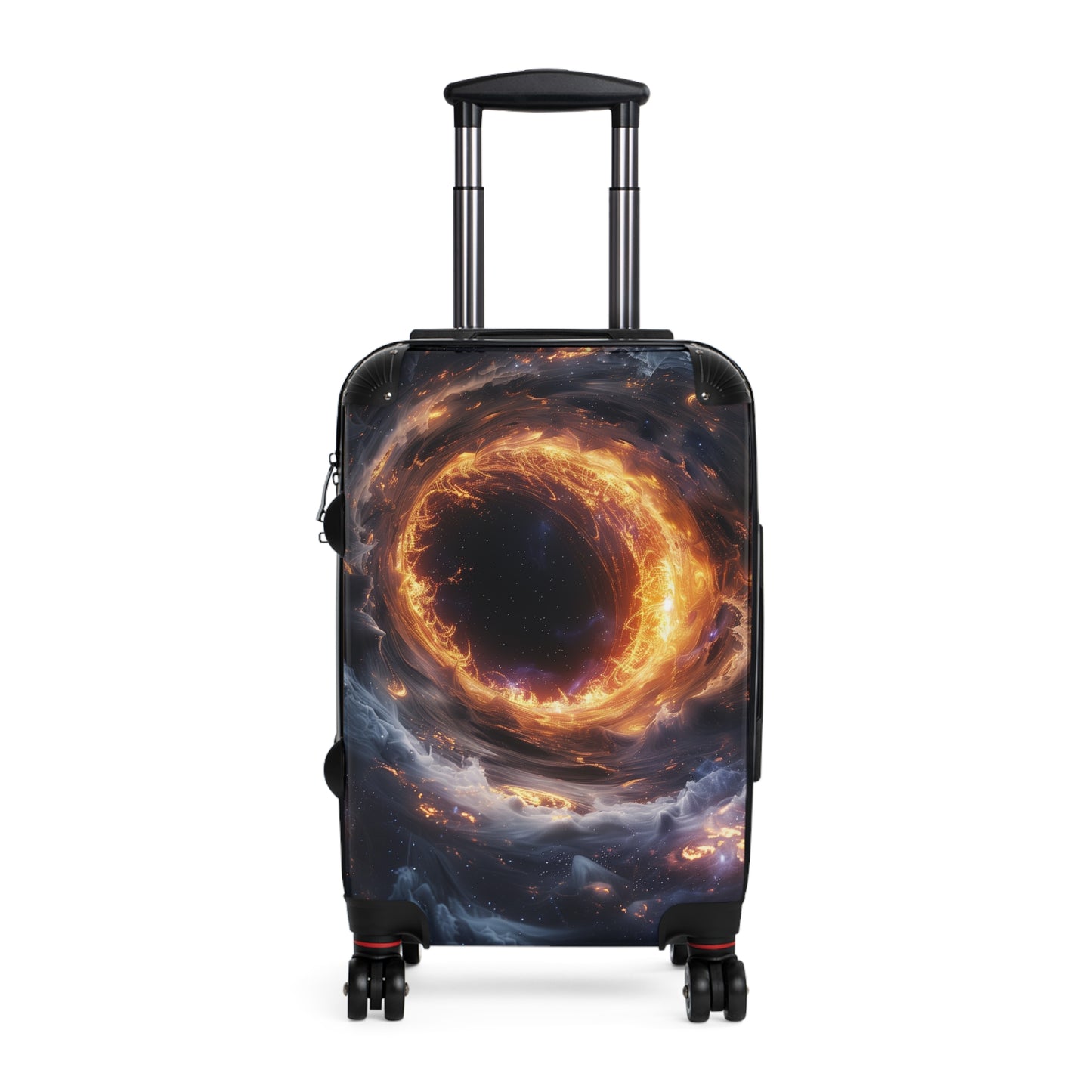 Galaxy Space Suitcase Luggage, Black Hole Stars Art Carry On 4 Wheels Cabin Travel Small Large Set Rolling Spinner Lock Hard Shell Case