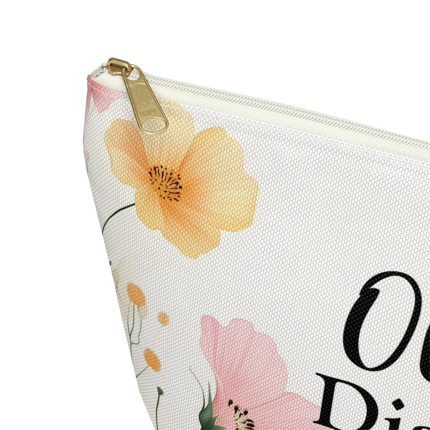 Personalized Gift Diabetic, Diabetes Shit Bag Custom Name Wildflowers Floral Funny Awareness Supply Travel Zipper Pouch Kit Carrying Case