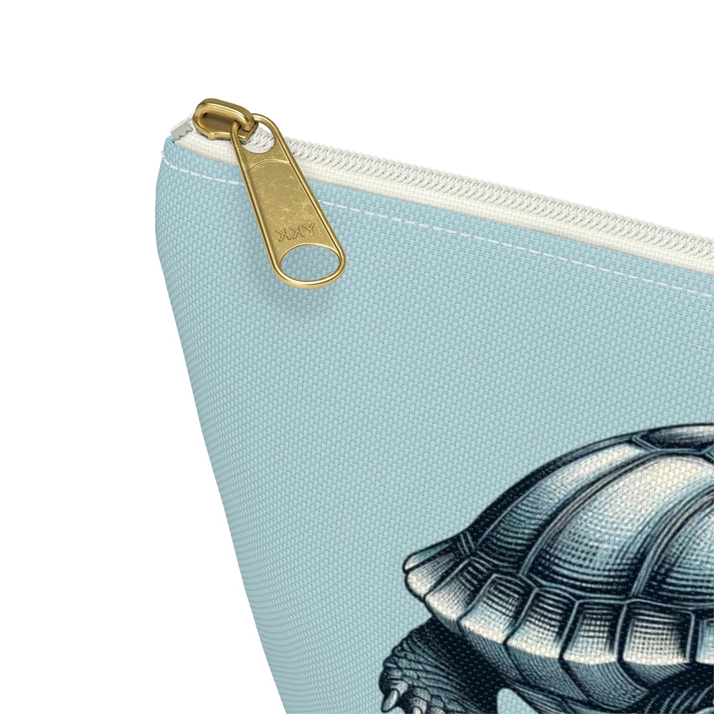 Blue Sea Turtle Pouch Bag, Canvas Beach Travel Wash Makeup Toiletry Pencil Ocean Small Large Bath Men Women Organizer Cosmetic Zipper