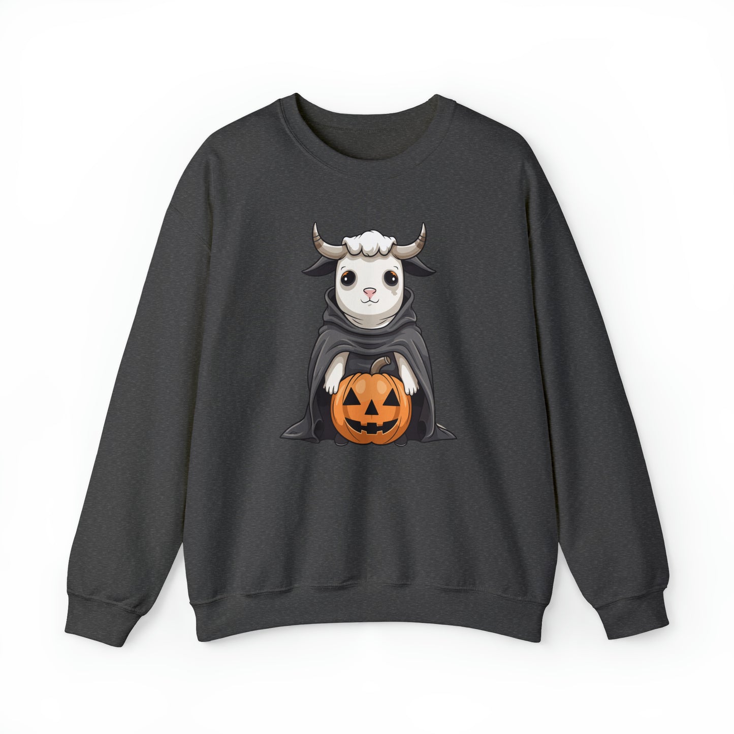 Ghost Cow Sweatshirt, Pumpkin Halloween Graphic Crewneck Fleece Cotton Sweater Jumper Pullover Men Women Adult Aesthetic Designer Top Starcove Fashion