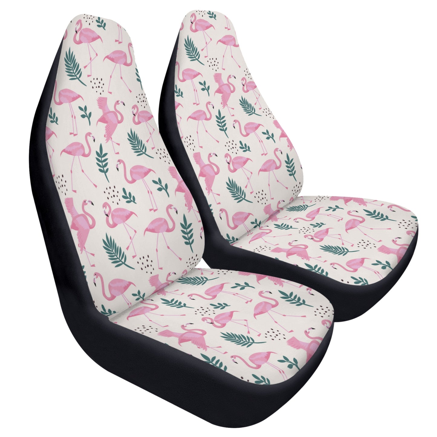 Pink Flamingo Car Seat Covers (2 pcs), Tropical Pattern Front Seat Dog Vehicle SUV Universal Protector Accessory Men Women Starcove Fashion