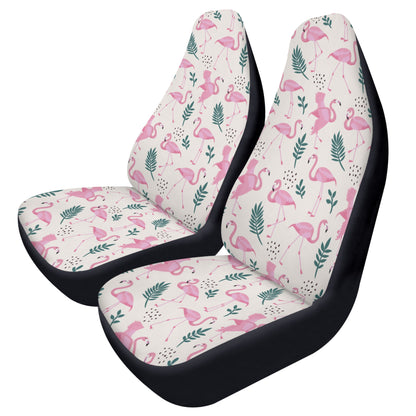 Pink Flamingo Car Seat Covers (2 pcs), Tropical Pattern Front Seat Dog Vehicle SUV Universal Protector Accessory Men Women Starcove Fashion