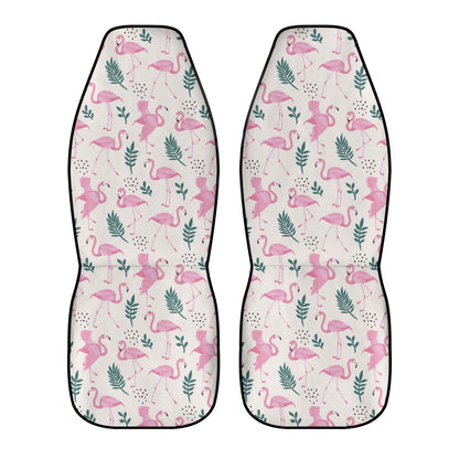 Pink Flamingo Car Seat Covers (2 pcs), Tropical Pattern Front Seat Dog Vehicle SUV Universal Protector Accessory Men Women Starcove Fashion