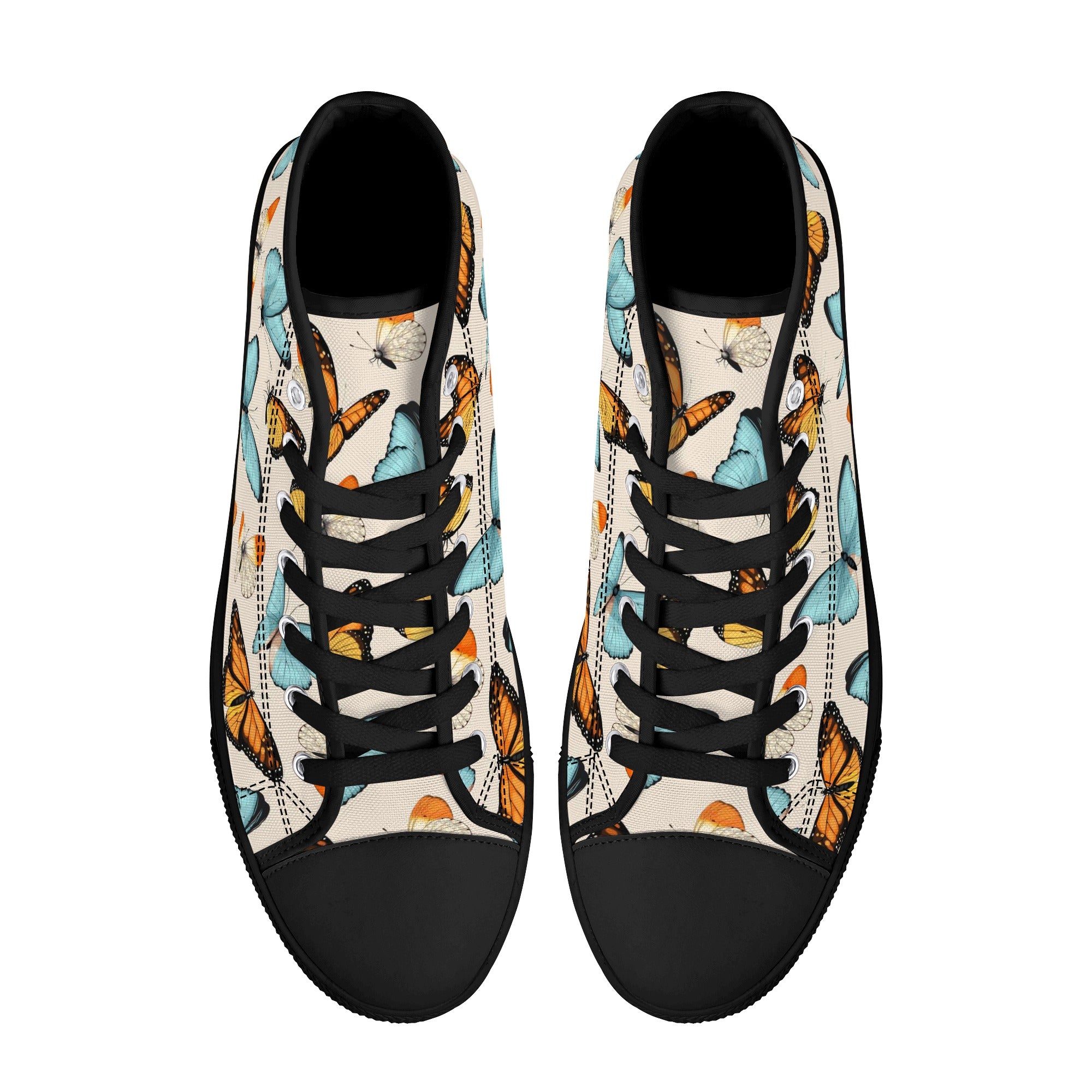 Monarch Butterfly, Women’s high top shoes, Butterfly sneakers, Butterfly online Aesthetic, Converse style, Canvas shoes, Butterfly high tops