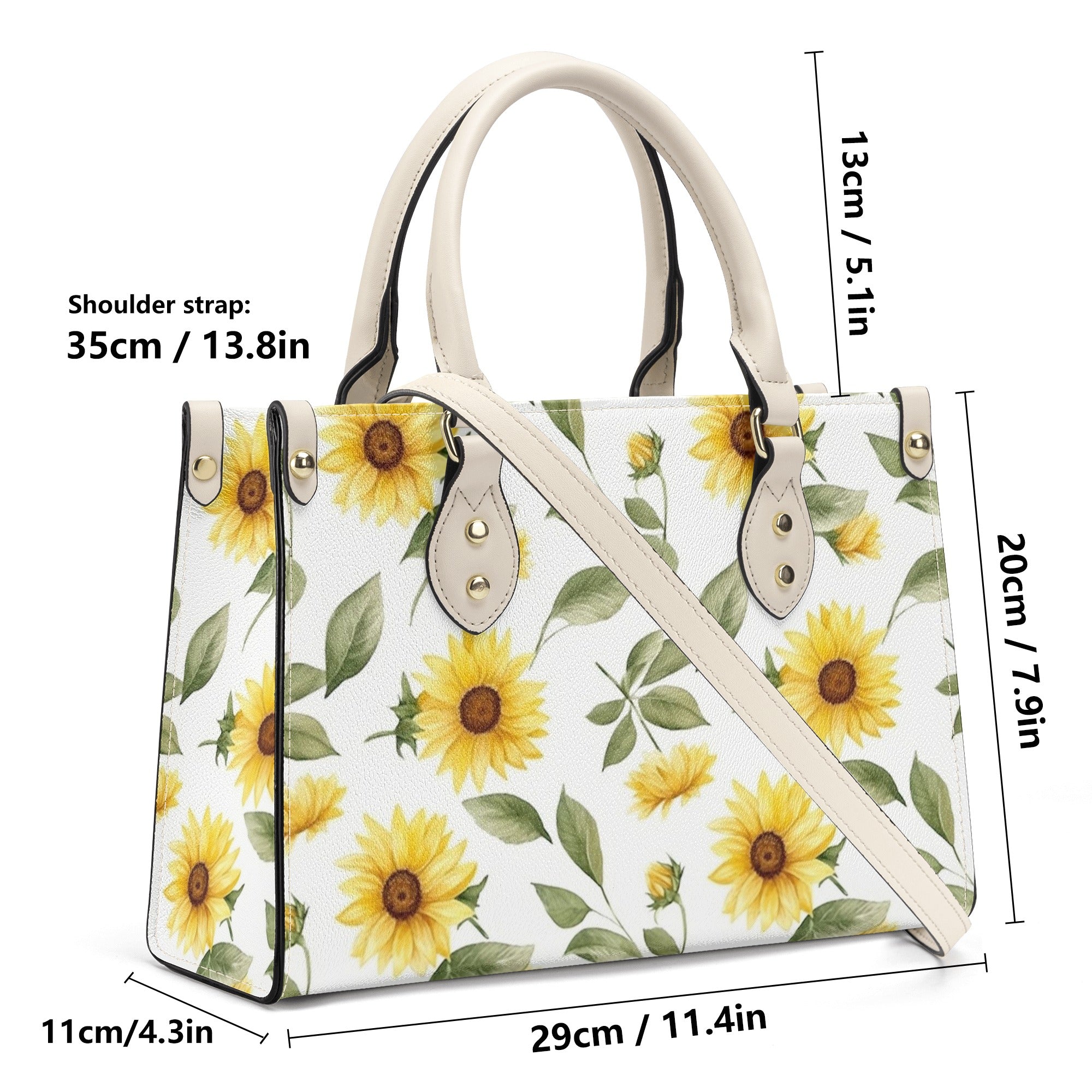 White Sunflower Design Crossbody high quality Bag