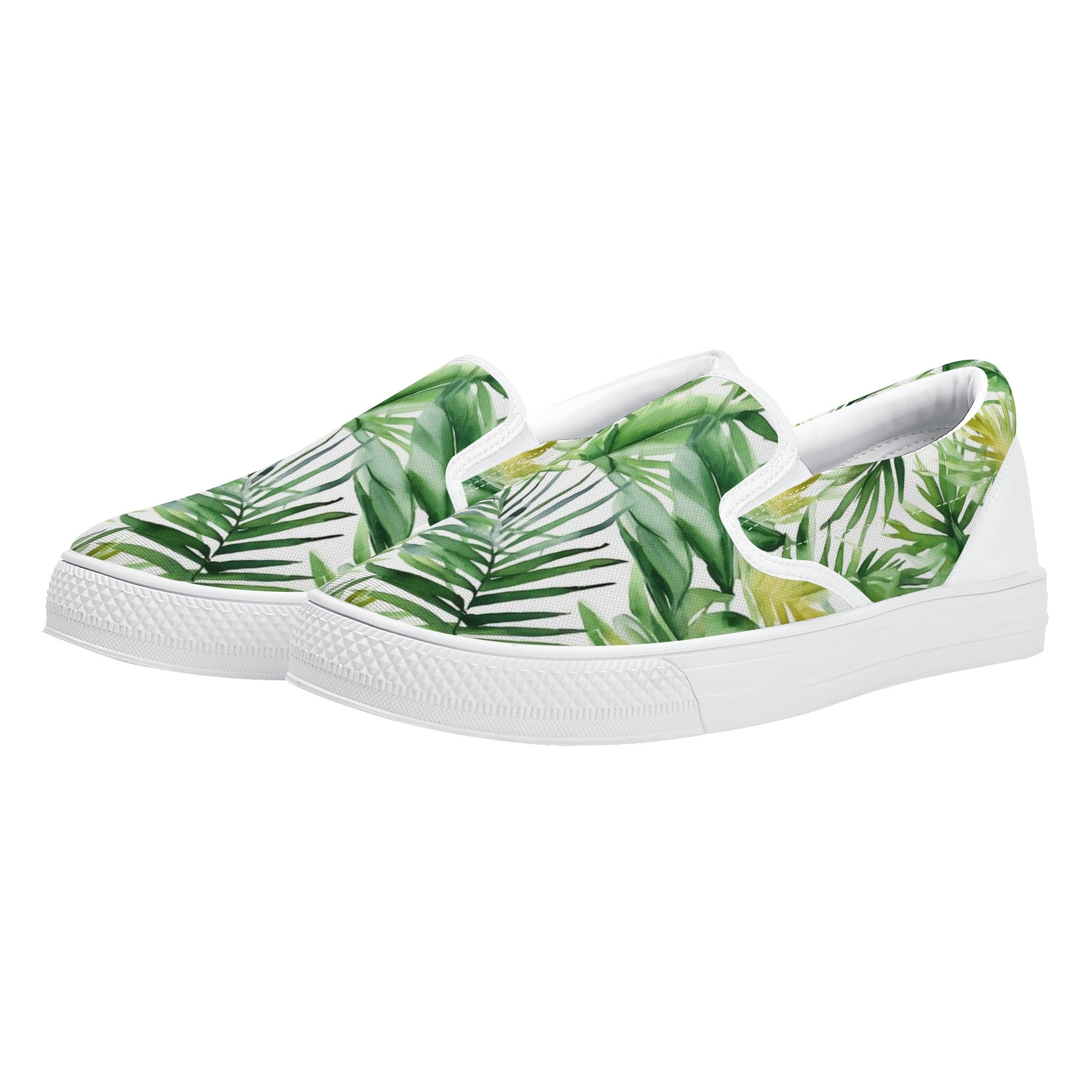 Green Face Men’s slip-on newest canvas shoes