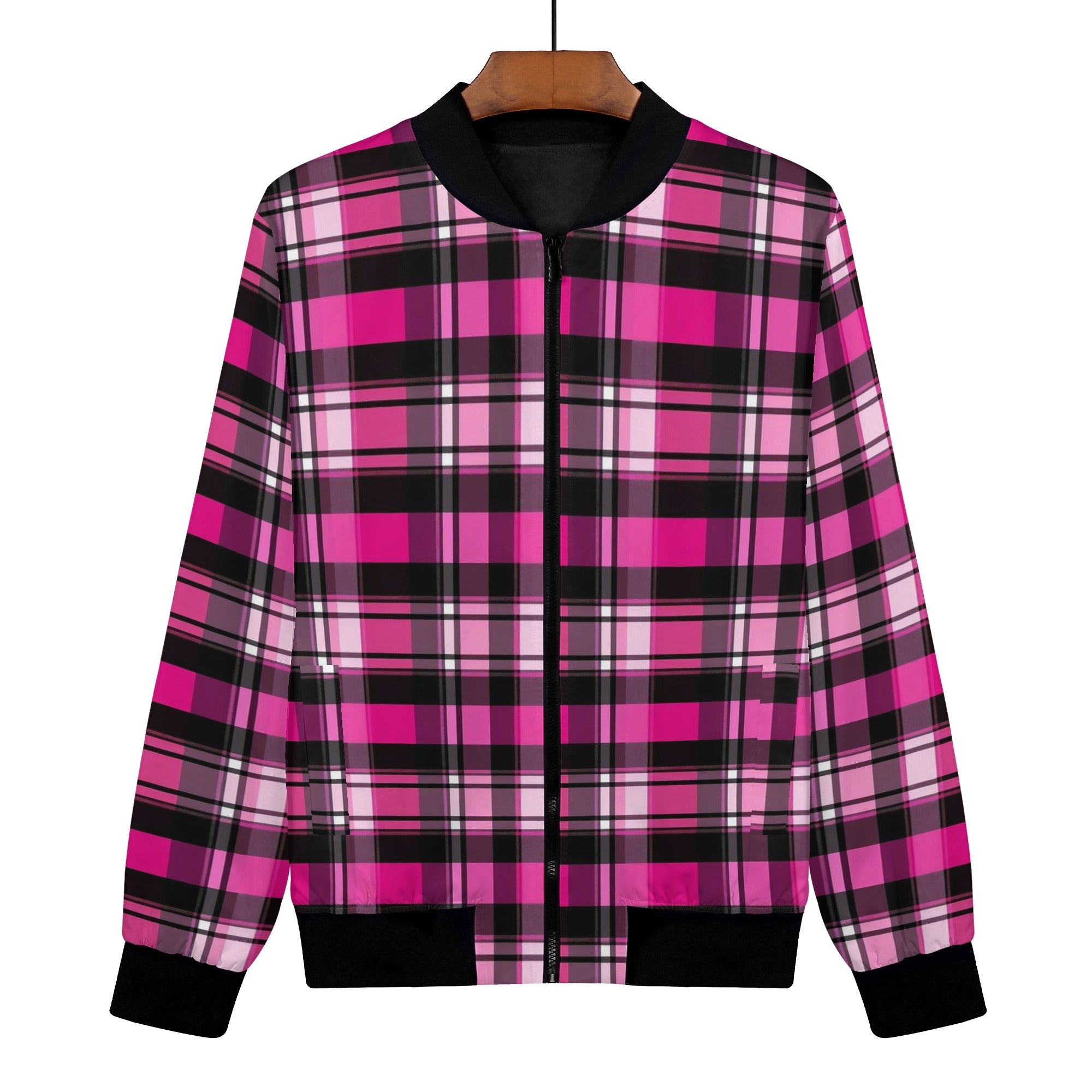 Pink tartan outlet jacket