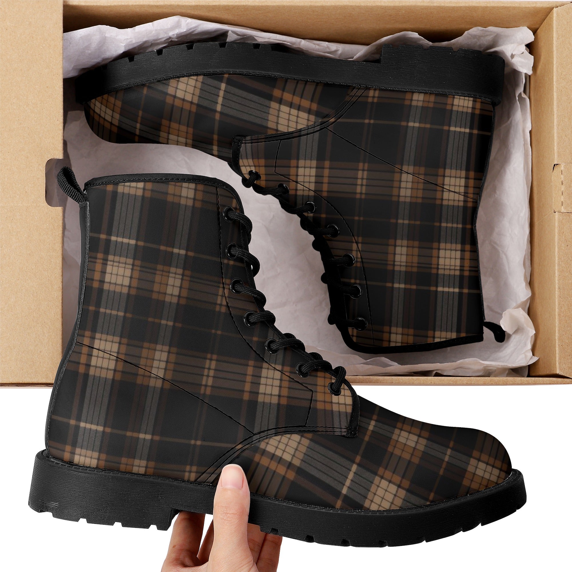 Men's plaid clearance boots