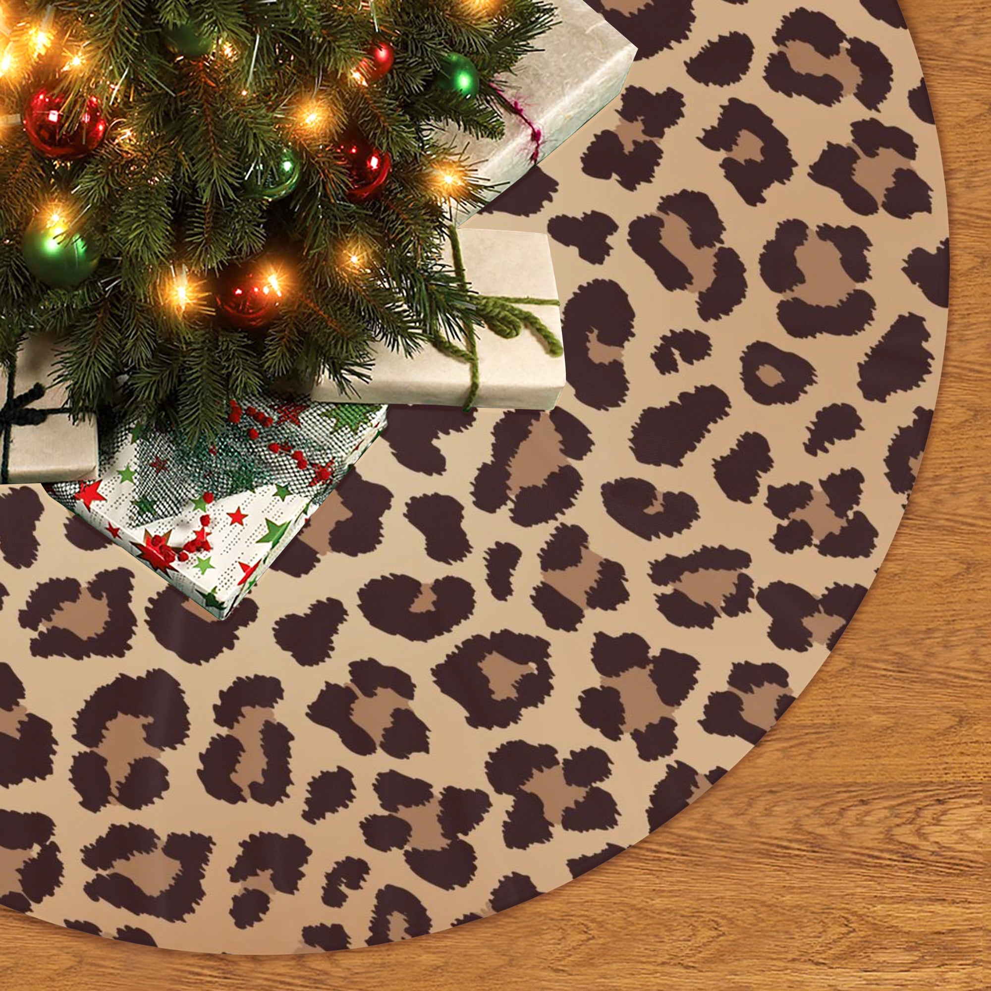 Animal print shop tree skirt