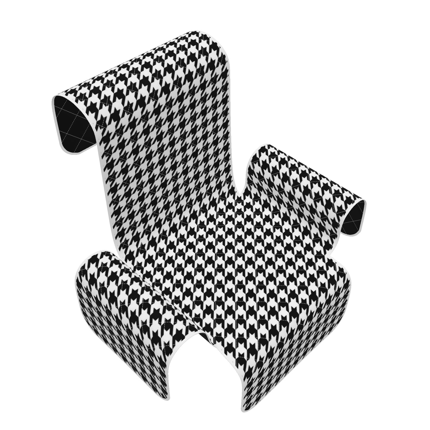 Houndstooth Sofa Couch Cover, Black and White Dog Pets Slipcovers Recliner Futon Wing Furniture Living Room Chair Leather Protector