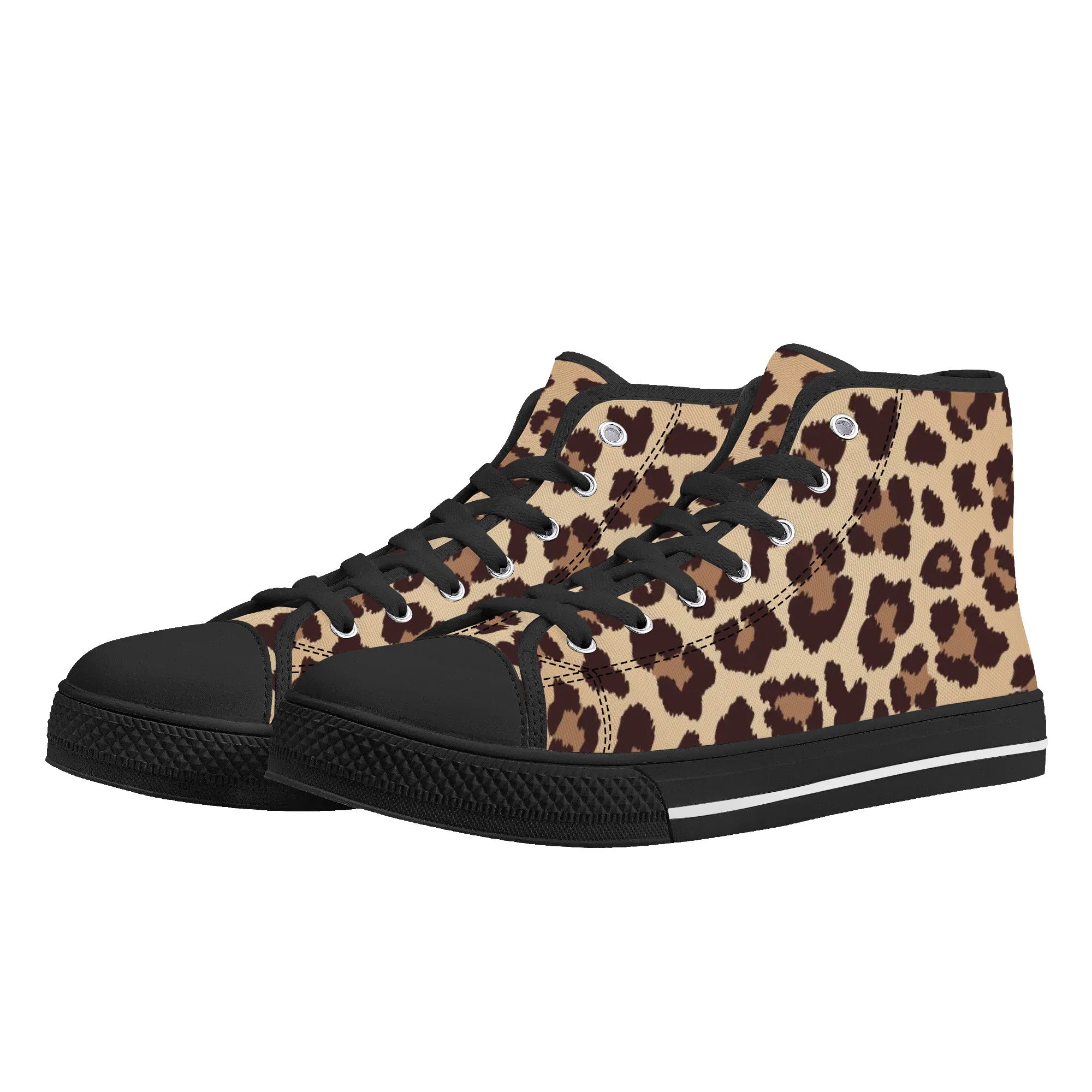 Bright Green leopard outlet Women’s high top canvas shoes