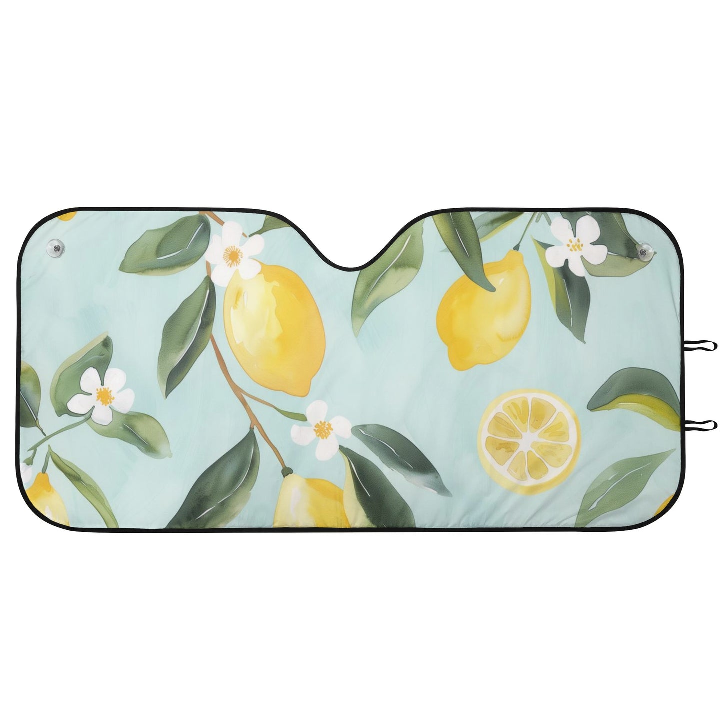 Lemons Car Sun Shade, Fruit Floral Summer Front Windshield Coverings Blocker Auto Protector Window Visor Screen Cover Shield SUV Truck