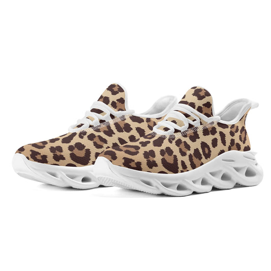 Leopard Women Sneakers, Animal Print Cheetah Bouncing Mesh Ladies Running Athletic Sport Gym Workout Breathable Lace Up Shoes Trainers