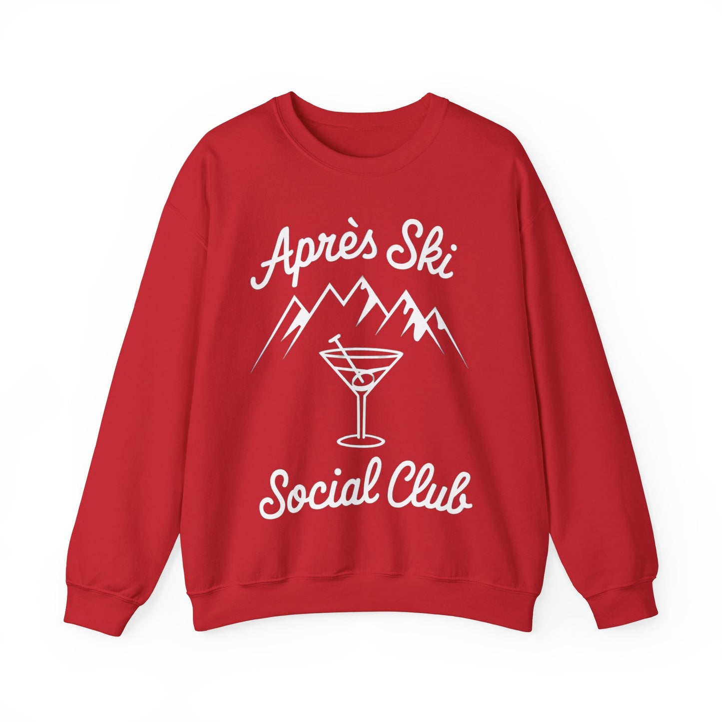 Apres Ski Sweatshirt, Social Club Sweater Women Men Custom Vintage Retro Cotton Winter Vacation Holiday Party Mountain Bachelorette Top