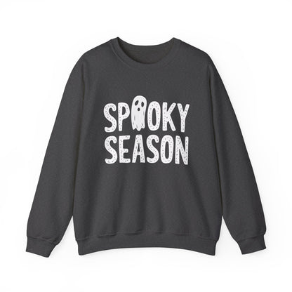 Spooky Season Sweatshirt, Ghost Halloween Graphic Crewneck Fleece Cotton Sweater Jumper Pullover Men Women Aesthetic Designer Top