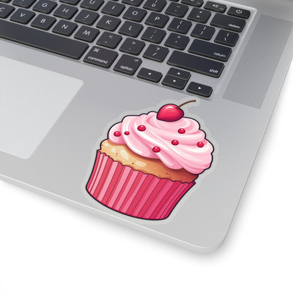 Cupcake Sticker Decal, Pink Baking Food Desert Art Vinyl Laptop Cute Waterbottle Tumbler Car Waterproof Bumper Clear Aesthetic Wall Starcove Fashion